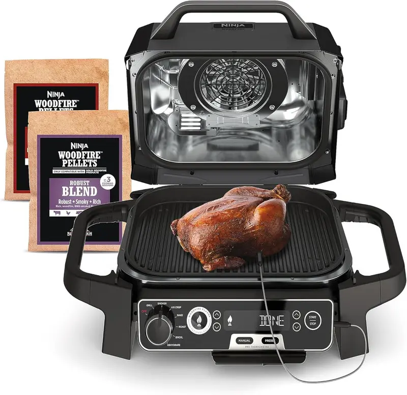 NINJA Woodfire Series 7-in-1 Portable Outdoor Grill & Smoker - Image 6 NINJA Woodfire Series 7-in-1 Portable Outdoor Grill & Smoker - Image 6