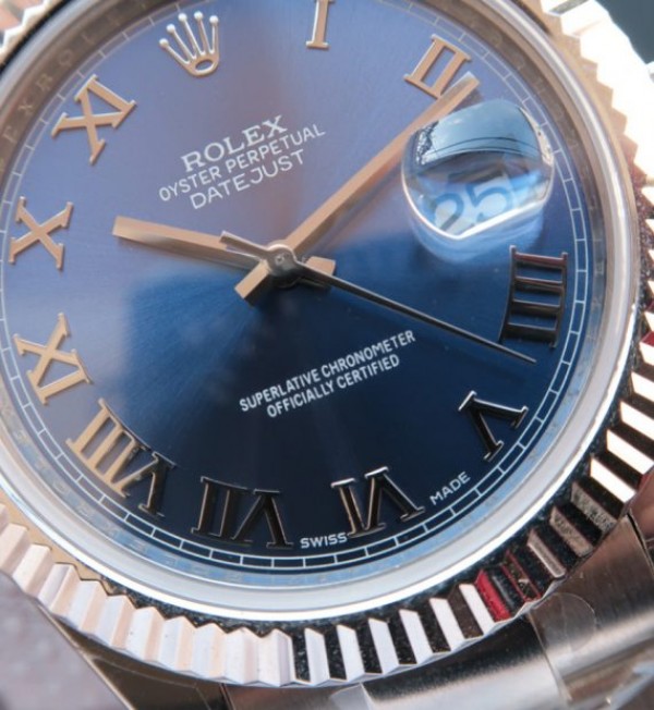 Replica Rolex DateJust 41mm 116334 SS Blue Dial Roman Markers SS Bracelet A3136 - Elite Watch Atelier