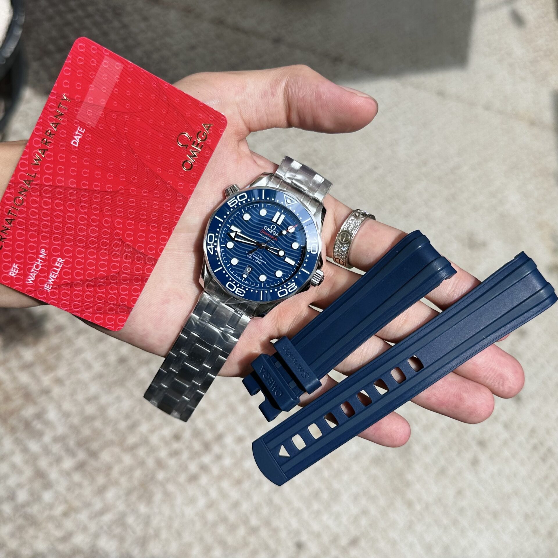 Omega Replica 1:1 Watch Seamaster Blue Dial Full Set VS Factory 42mm - Top club