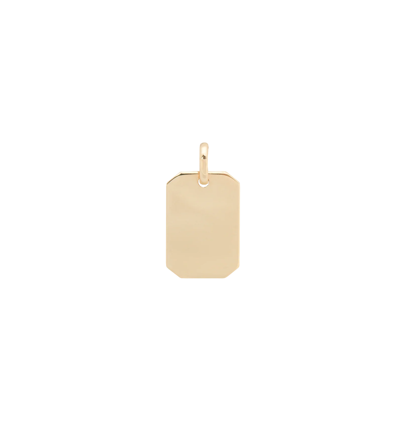 Rectangle Engraving Pendant 14K
