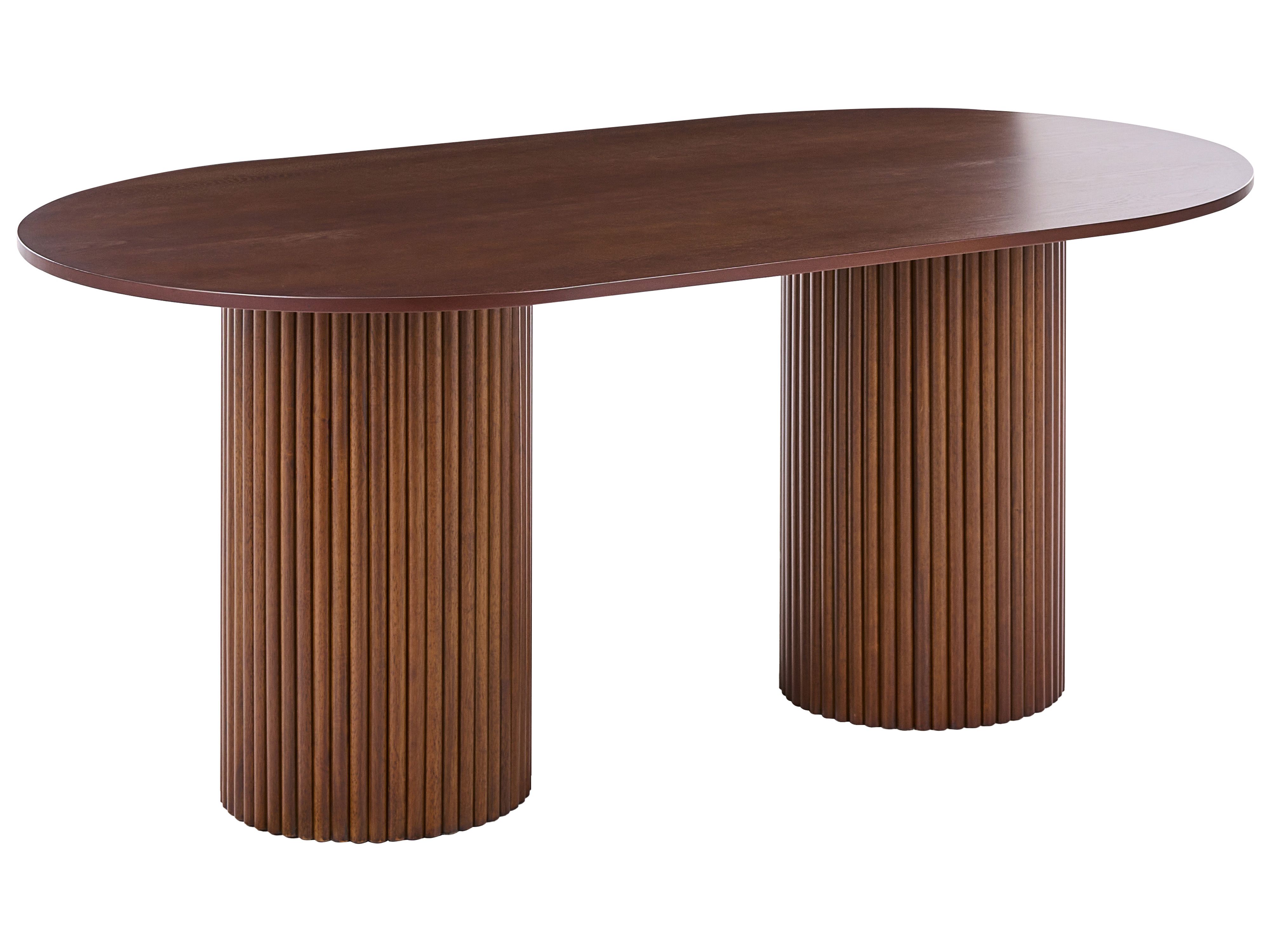 Dining Table SHERIDAN Dark Ash Wood 180 cm 100 cm