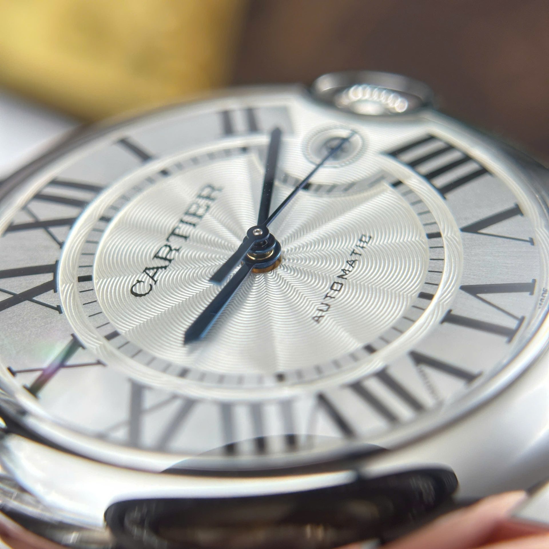 Cartier Ballon Bleu Replica 11 Watch White Dial Leather Strap AF Factory 40mm - Top club