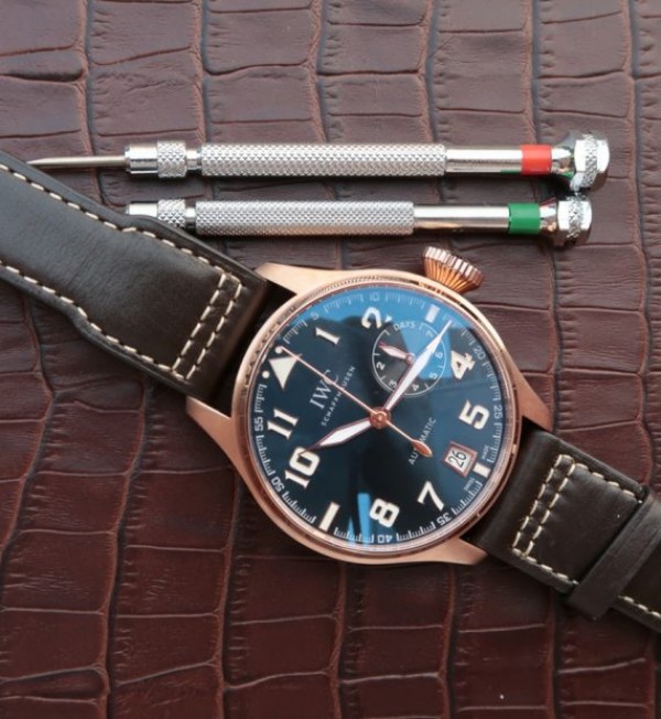 Replica IWC ZF Big Pilot IW500909 Le Petit Prince RG Leather Strap - Top club