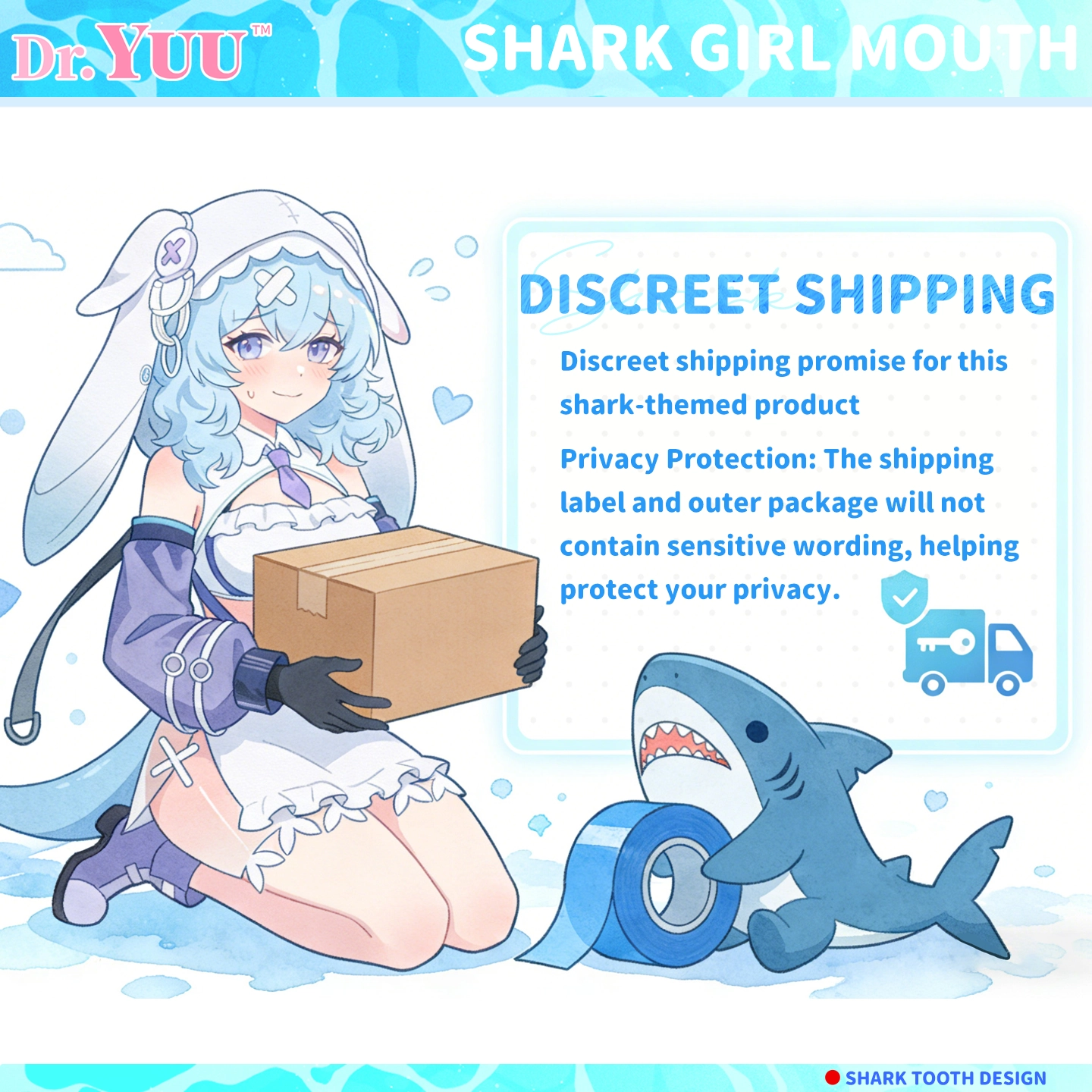 Dr.YUU discreet shipping with neutral packaging for private oral masturbator orders