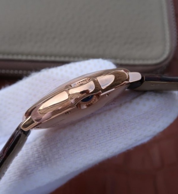 Replica Cartier V6 Ballon Bleu 36mm RG White Textured Dial Leather Strap - Top club