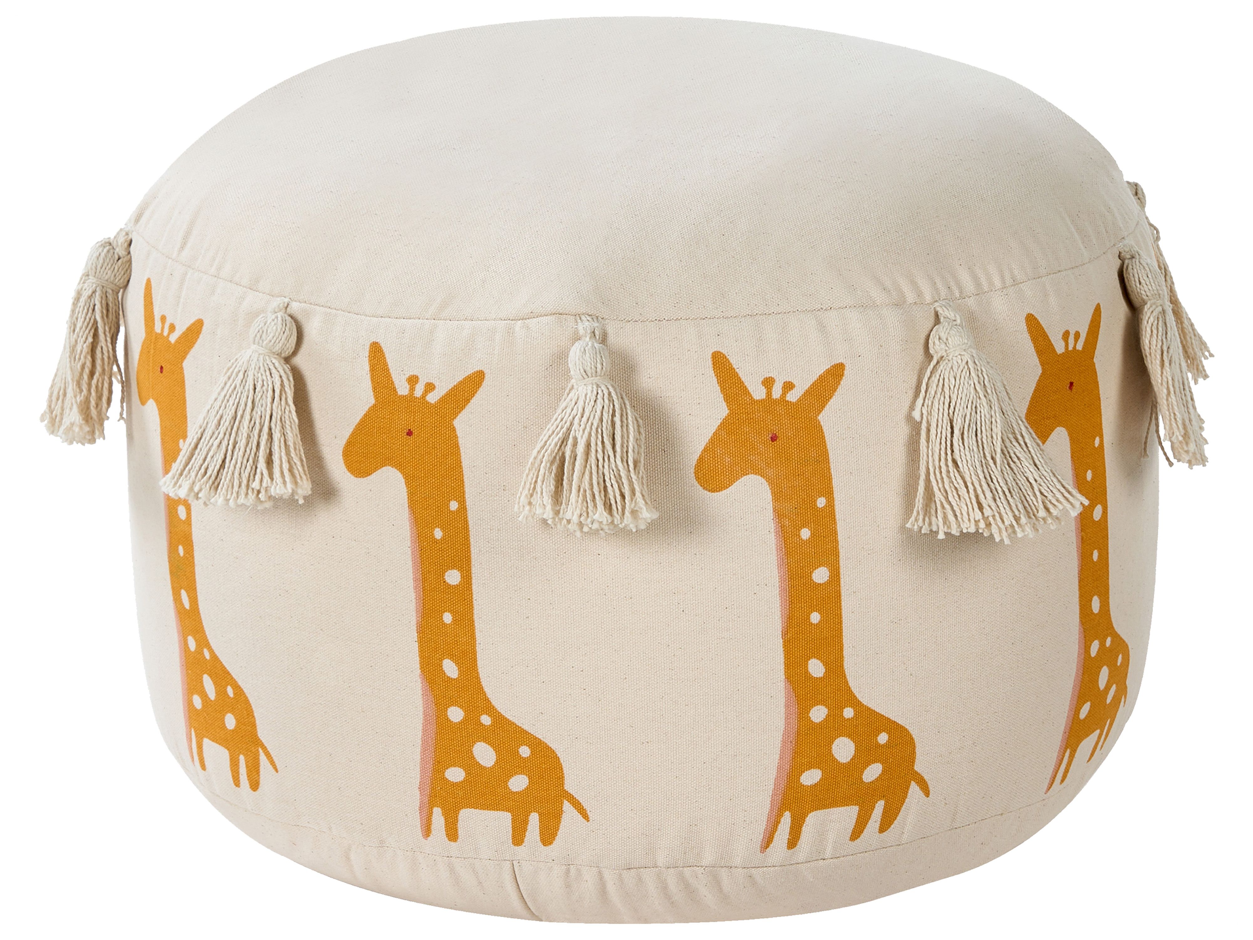 Kids Pouffe KARTEE Cotton Beige