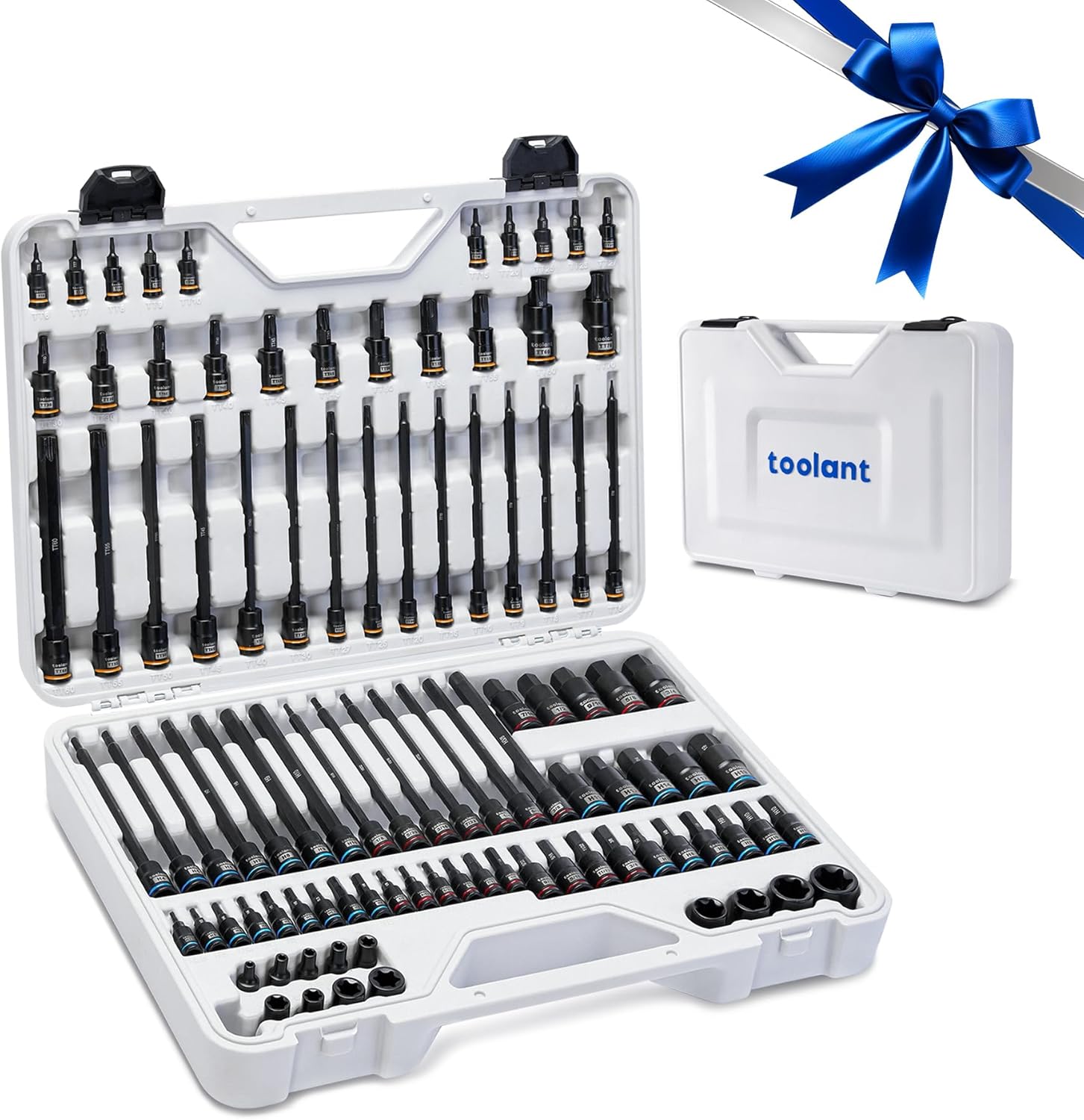 toolant 98 PCS Master Allen And Torx Bit Socket Set, Hex/Torx/E-torx Bit Set,1/4