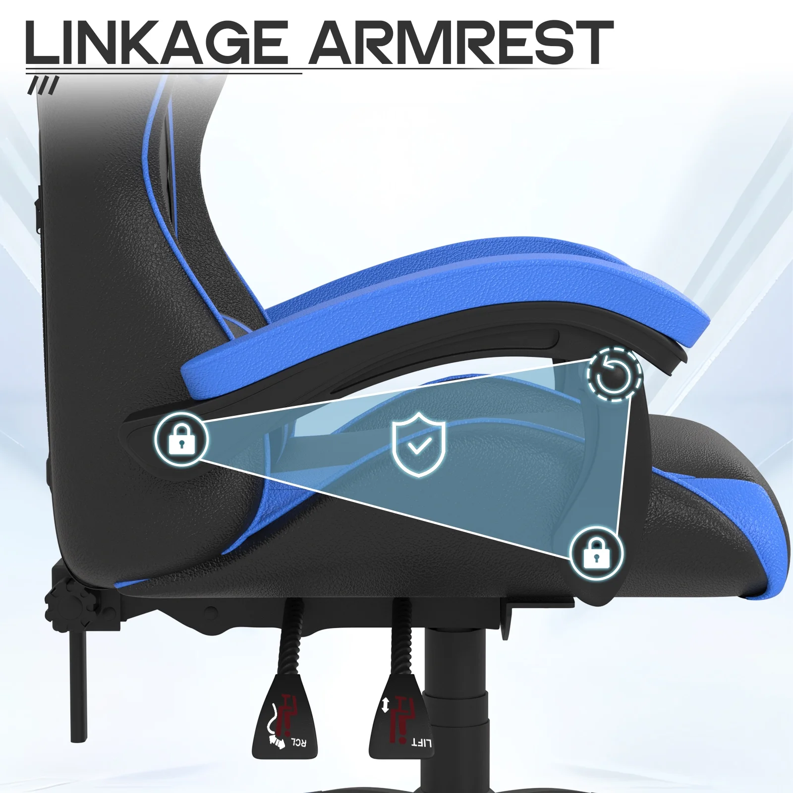Bigzzia Gaming Chair with Footrest, Gaming Chair for Adult with Headrest and Lumbar Support,Red - Image 65