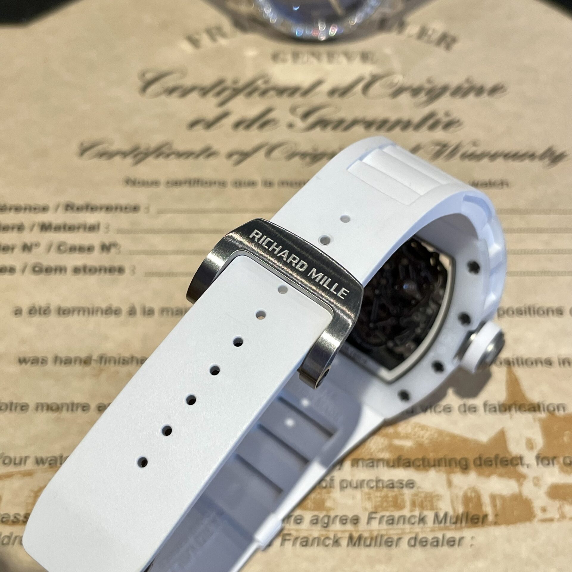 Richard Mille RM055 Best Replica Watch White Rubber Strap 45mm - Top club