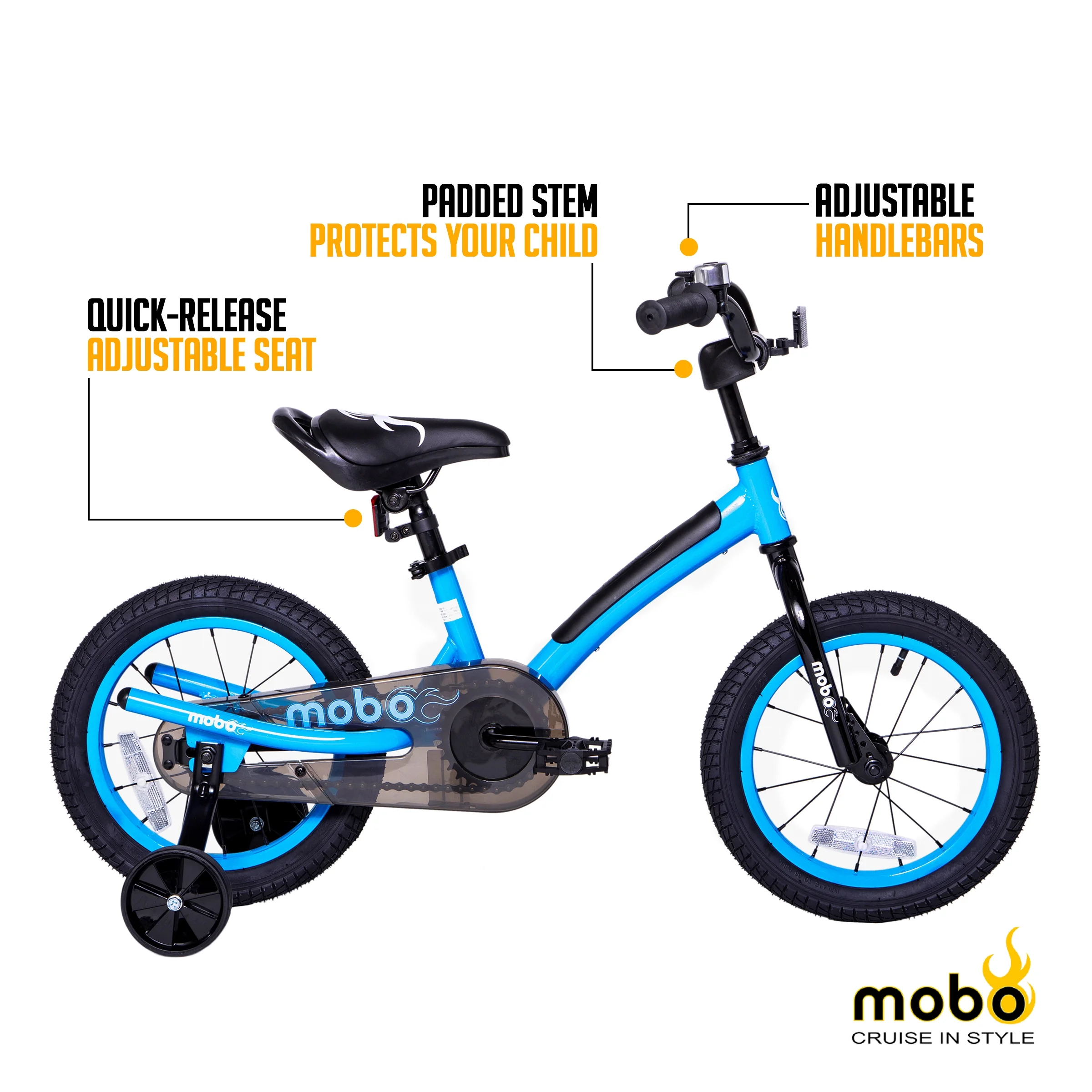 Mobo First Boy's 14" Kids Bike, Ages 3-5 Years Old, Red - Image 28