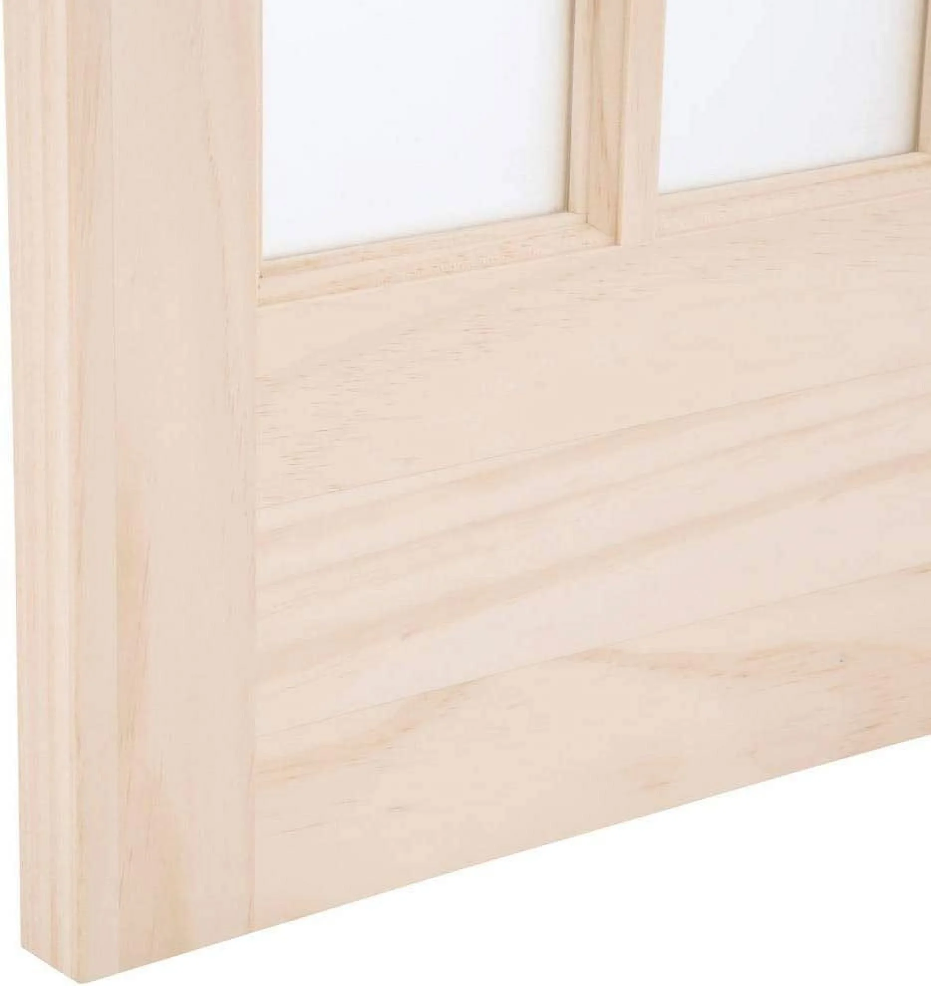 AWC Traditional Divided Glass Bifold Door fits 24"w x 80"h Unfinished Pine - Image 6