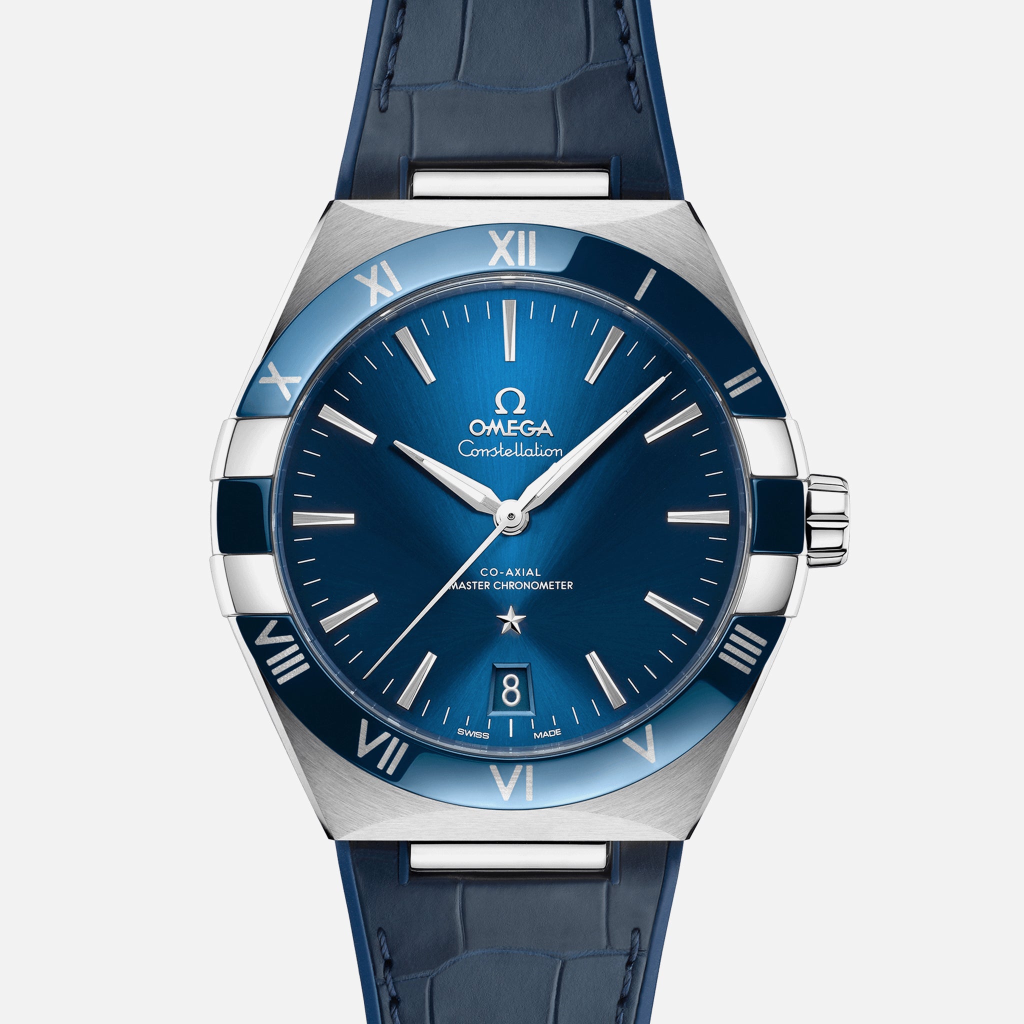 Constellation Co-Axial Master Chronometer 41mm Blue Dial On Leather Strap(1:1 replica) - Elite Watch Atelier