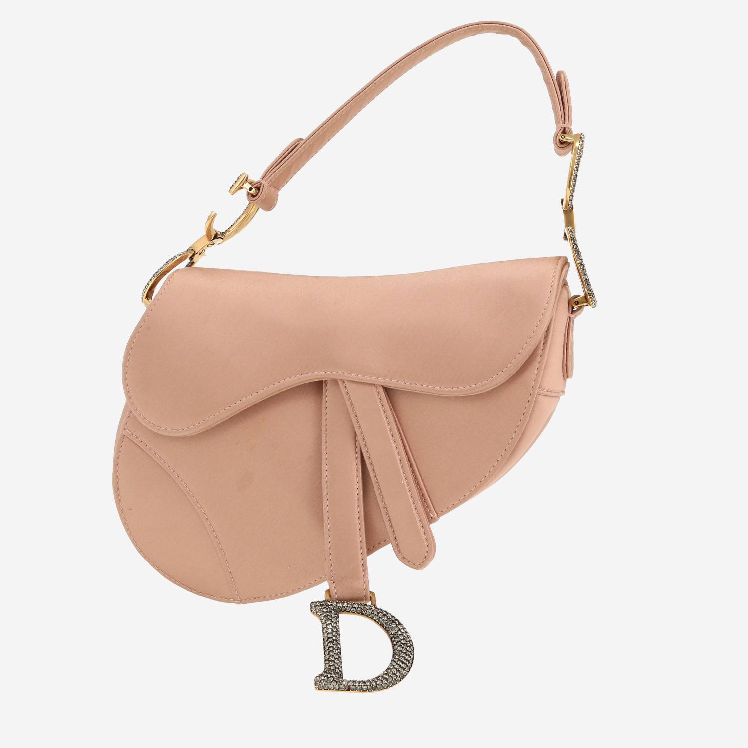 Dior Saddle mini handbag in pink satin
