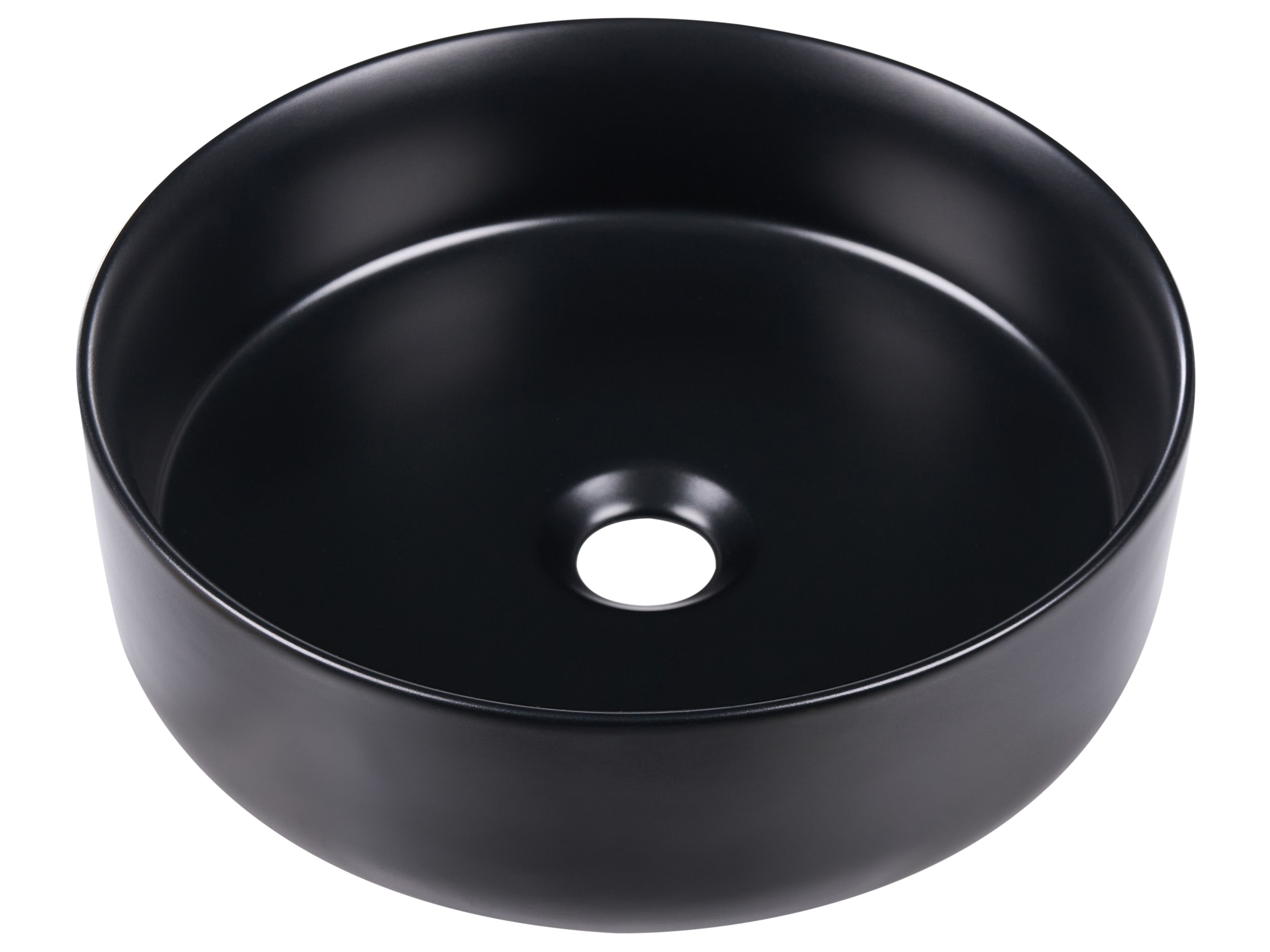 Countertop Basin TEBAR ⌀ 400 mm Ceramic Black