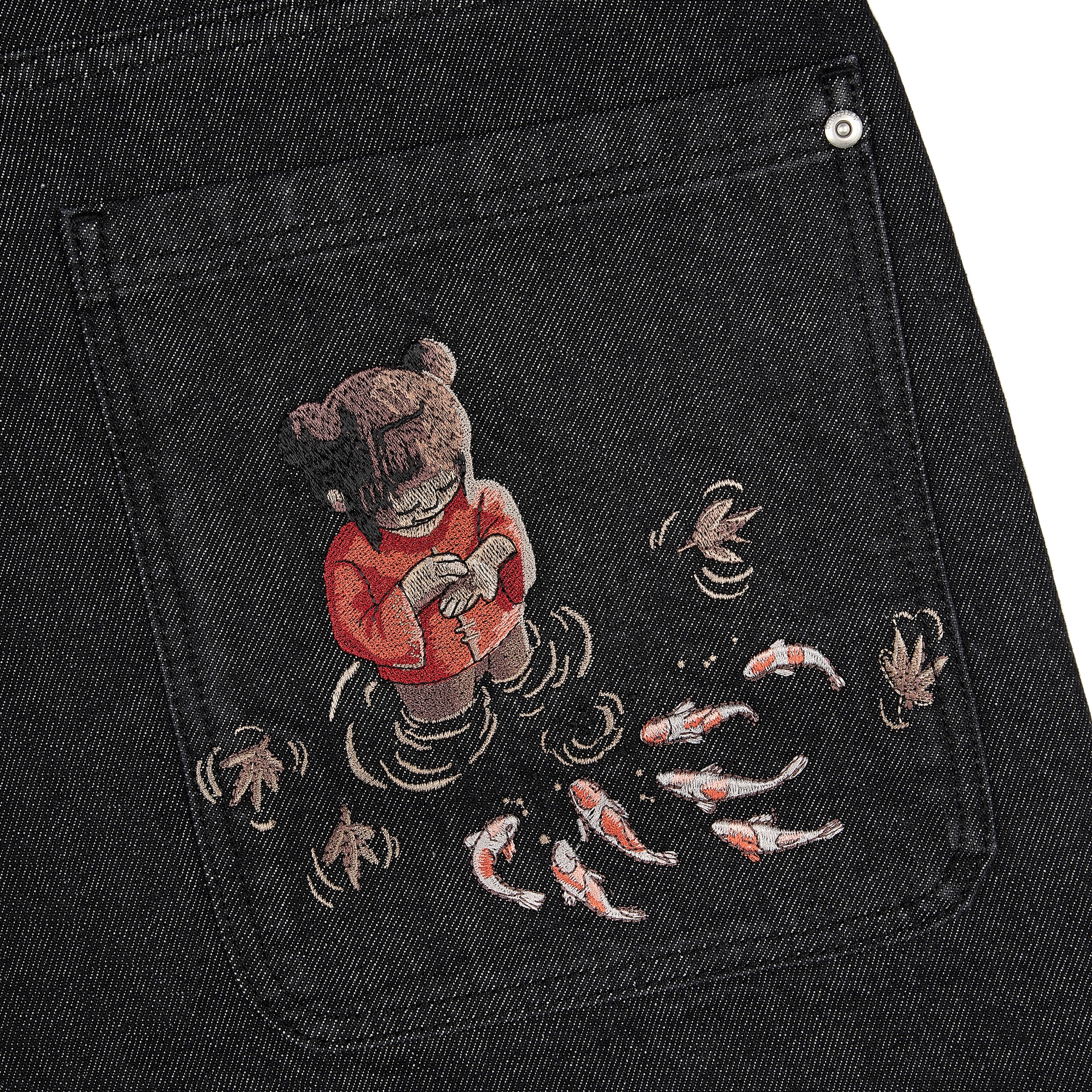 "koi fish v2" Jorts raw black