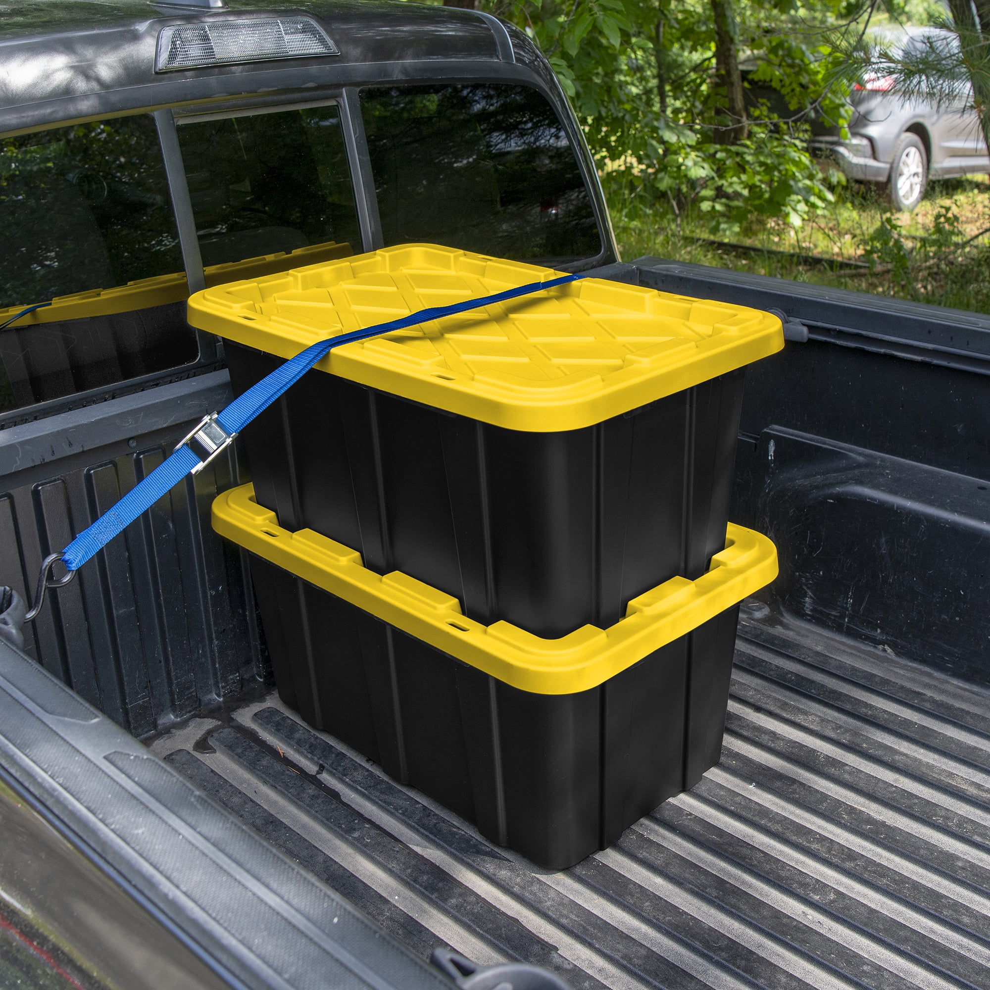 Sterilite 17 Gal Industrial Stackable Storage Tote Lidded Container, 6 Pack - Image 6