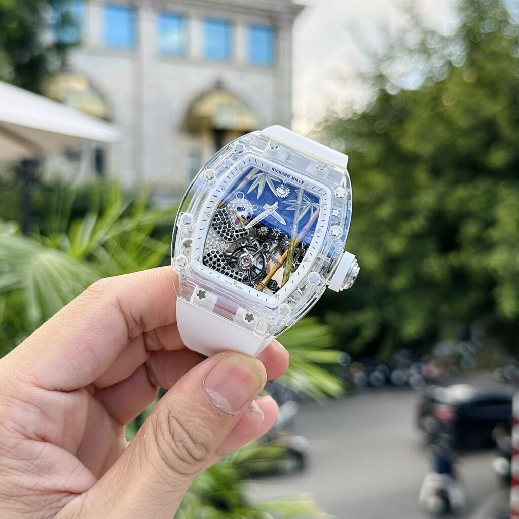 Richard Mille Replica Watch RM26-01 Tourbillon Sapphire Motifs Panda 43mm - Top club