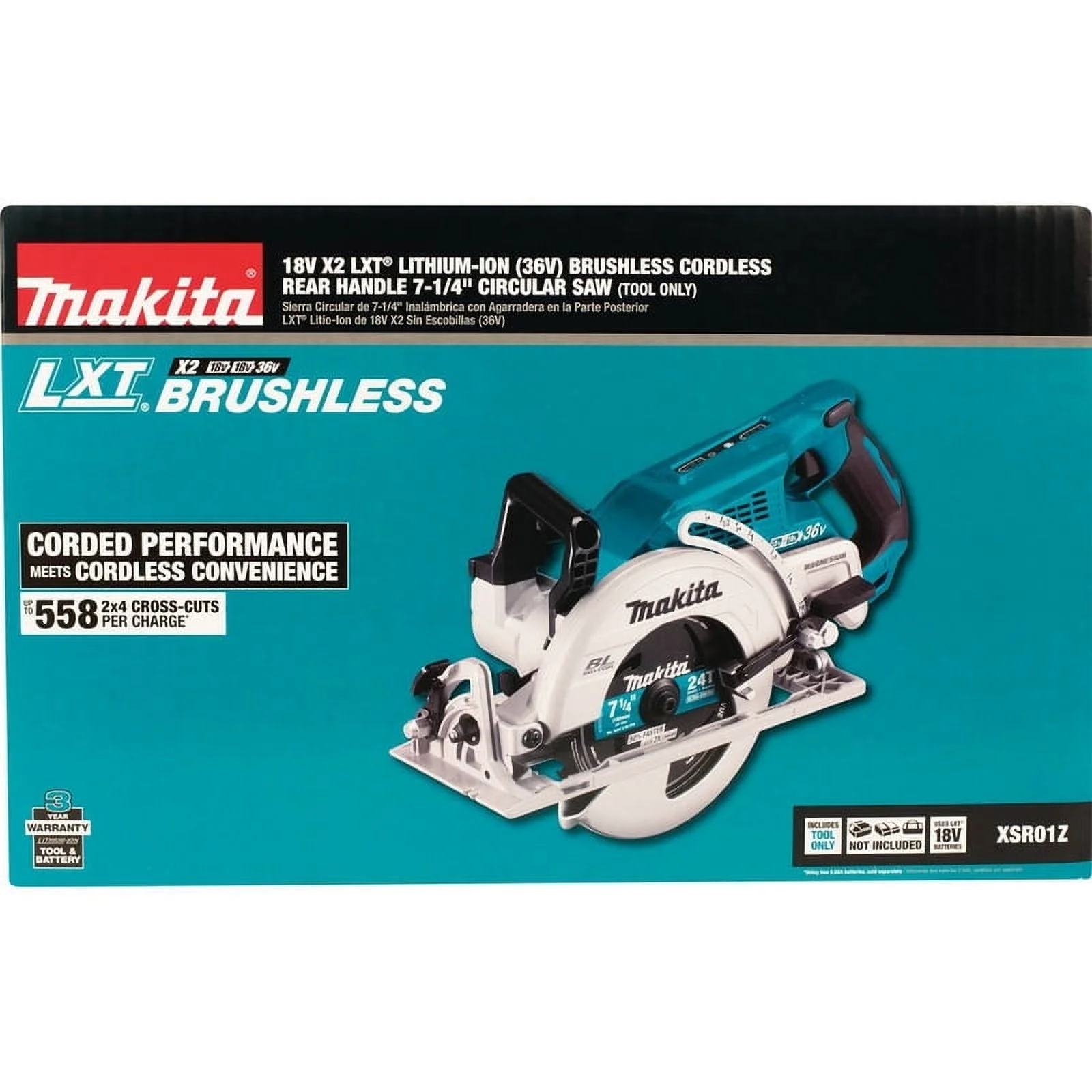 Makita Circular Saw, 7.25 in Dia, 5100 RPM XSR01Z - Image 15