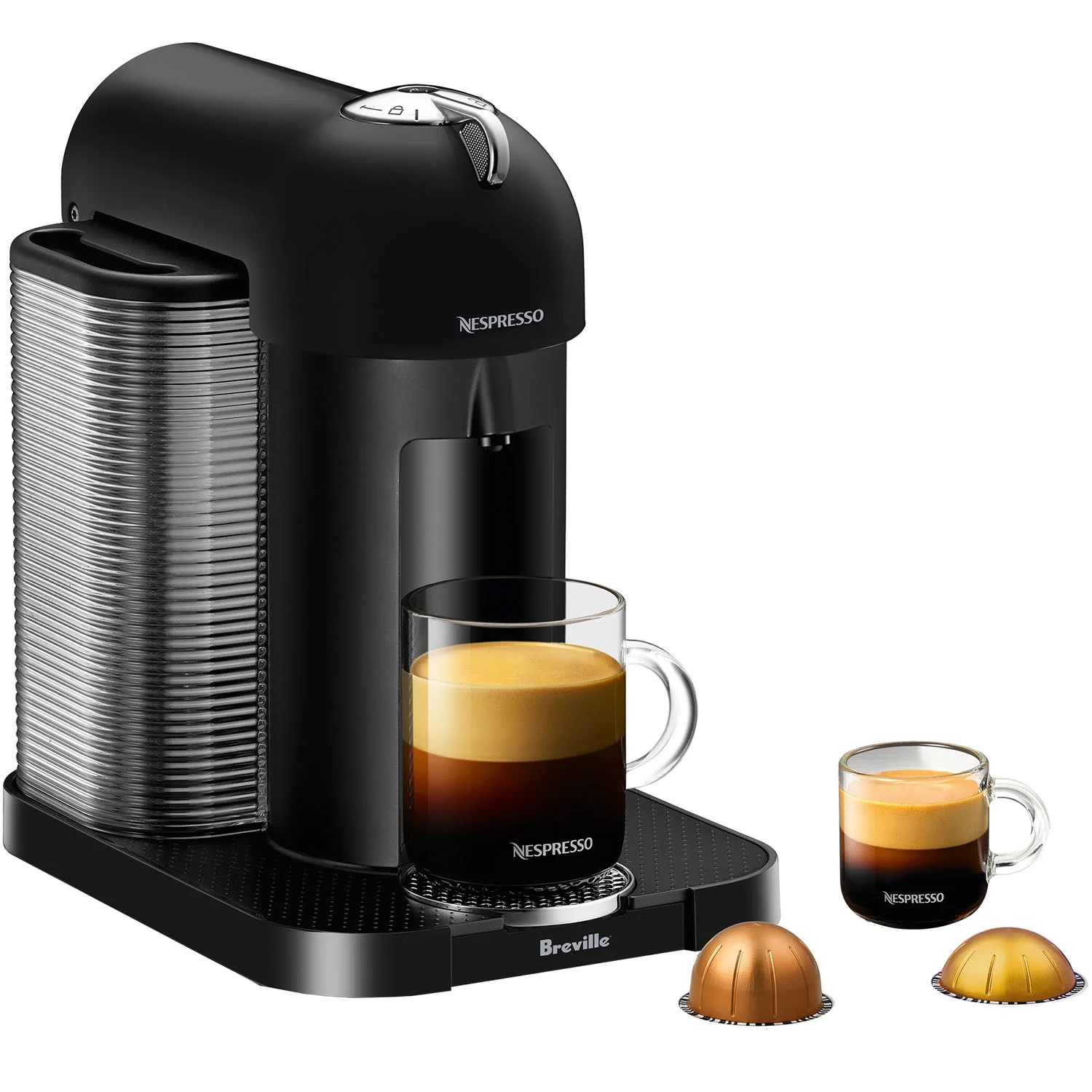 Breville Nespresso Vertuo Coffee & Espresso Single-Serve Machine in Matte Black - Image 4