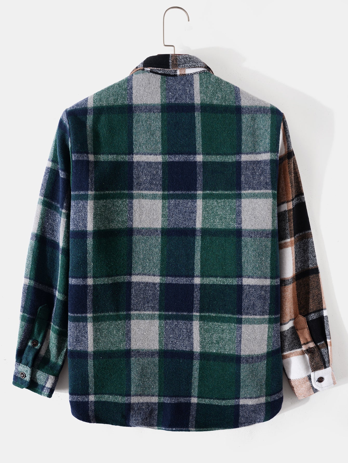 Contrast Panel Check Overshirt