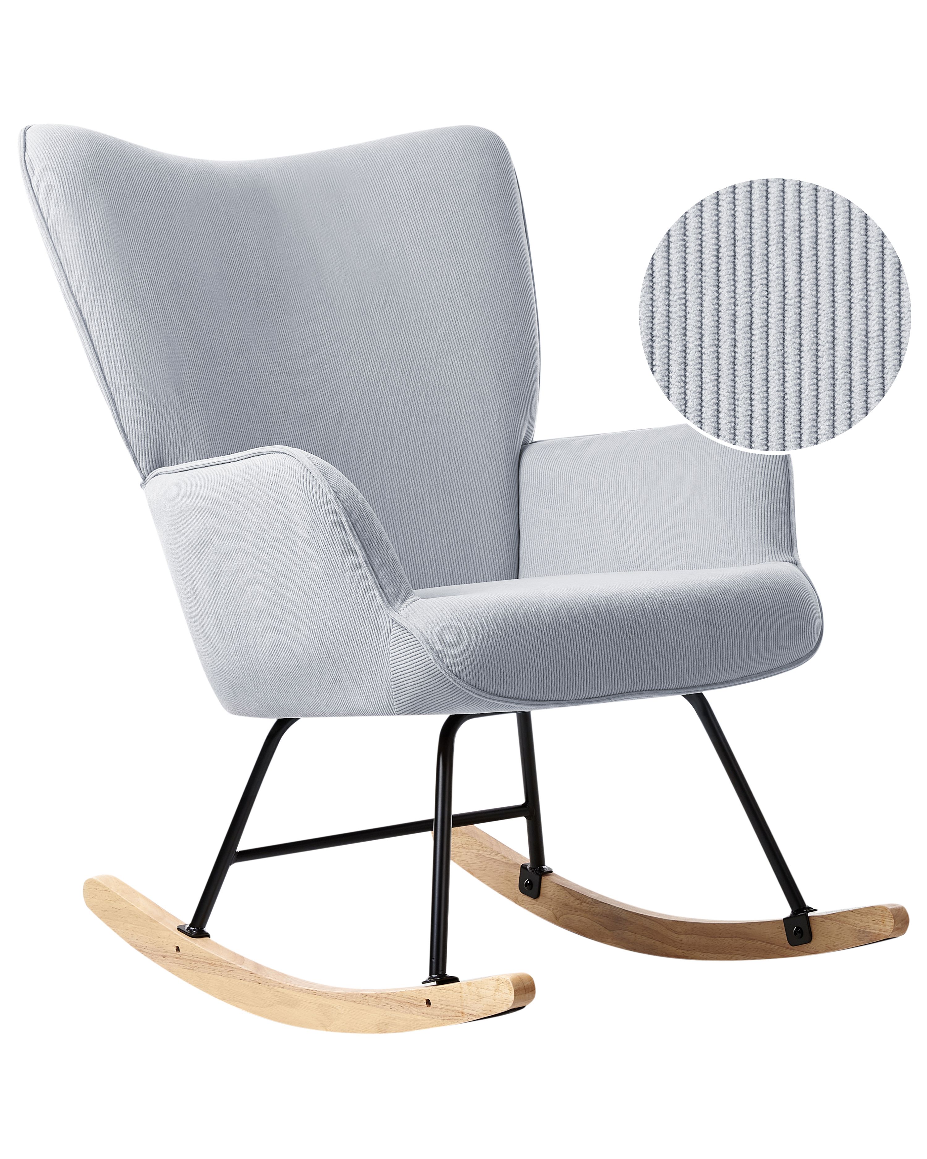 Rocking Chair ARSET Corduroy Light Blue