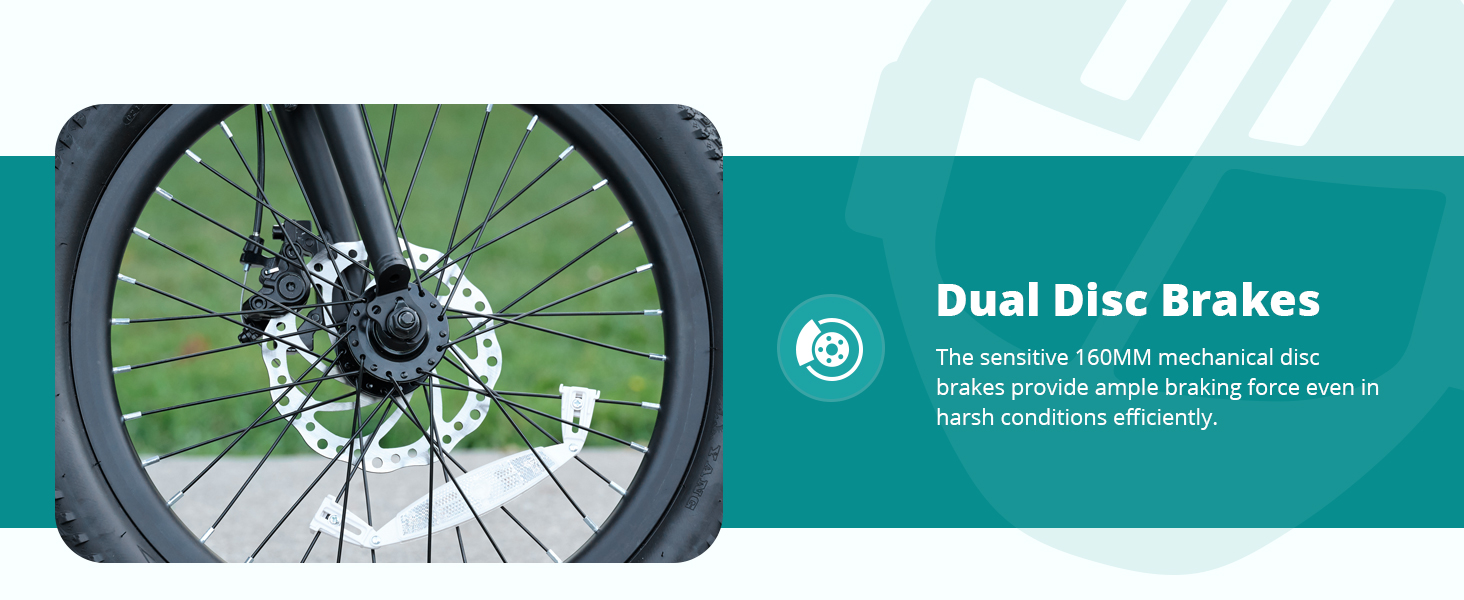 vélo électrique avec freins à double disque