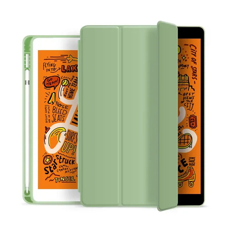 LEATHER FRESH SUMMER THEME PATTERN APPLE IPAD CASE WITH PENCIL HOLDER - Wholesale & Influencer