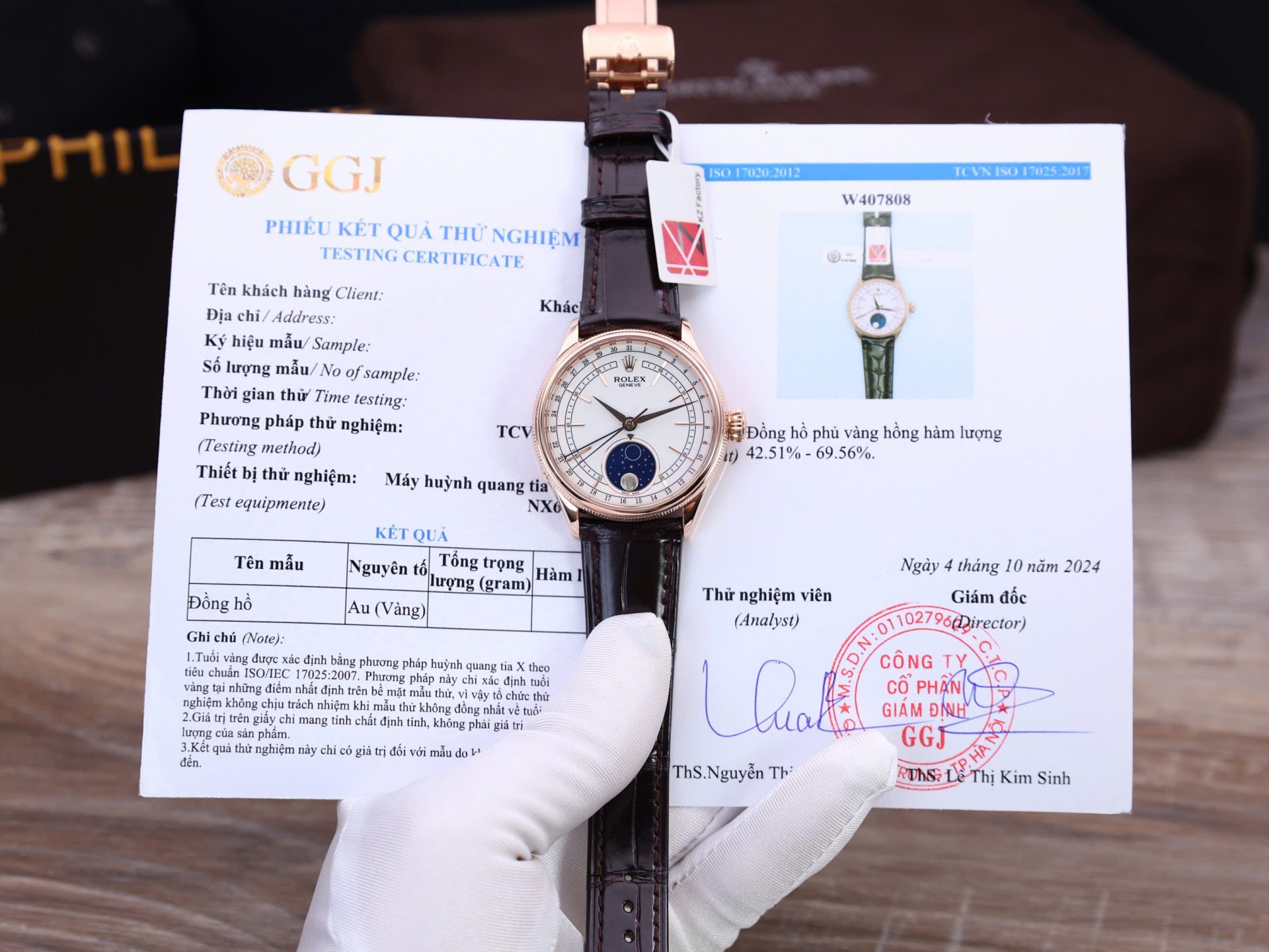 Rolex Cellini Moonphase Replica Watch Gold Wrapped KZ Factory 39mm - Top club