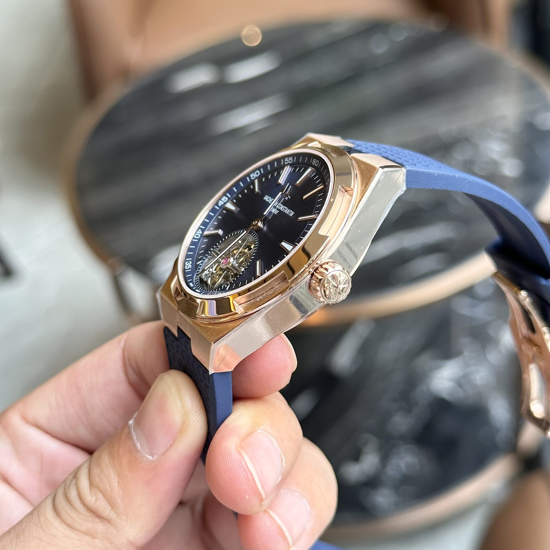 Vacheron Constantin Overseas 6000V Tourbillon Rubber Strap Replica Watch 42.5mm - Top club