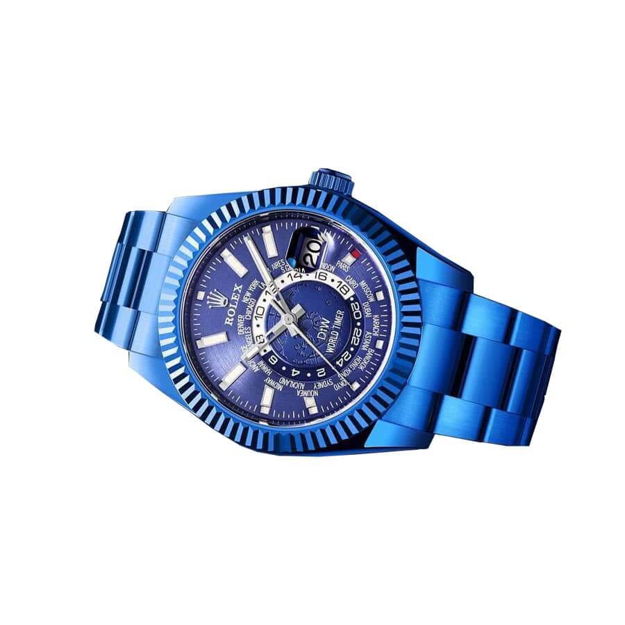 Rolex Sky-Dweller 326934 World Timer Blue DLC Replica - Elite Watch Atelier