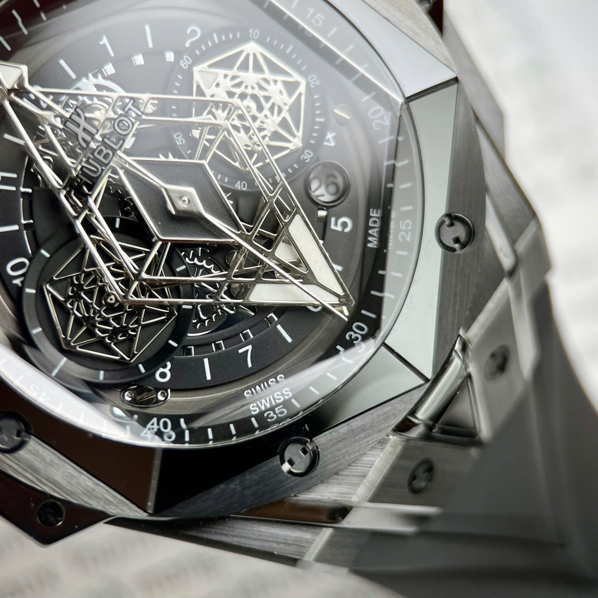 Hublot Best Copies Watches Big Bang Sang Bleu II Black Ceramic BBF Factory 45mm - Top club