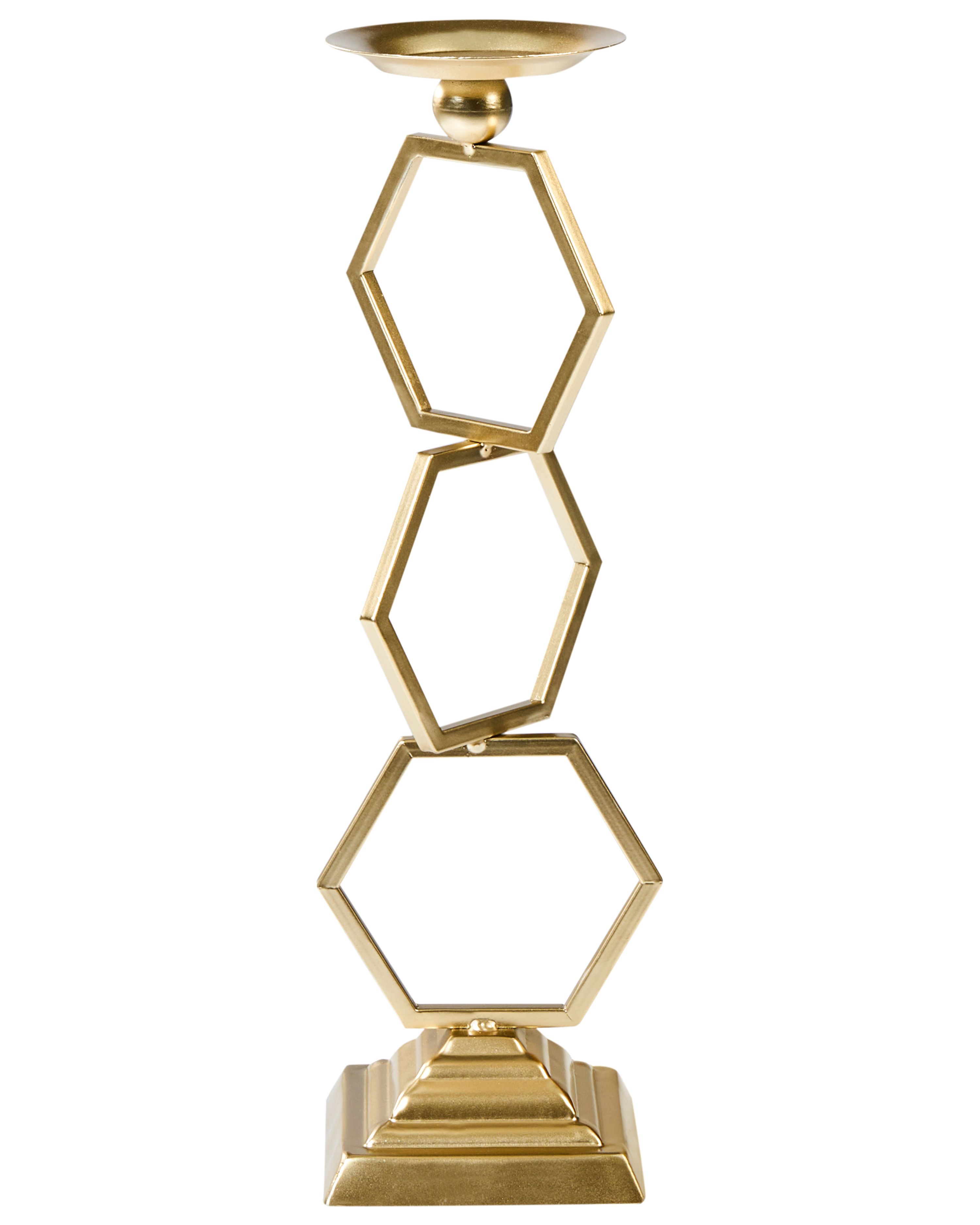 Candle Holder ARDEE Metal 44 cm Gold