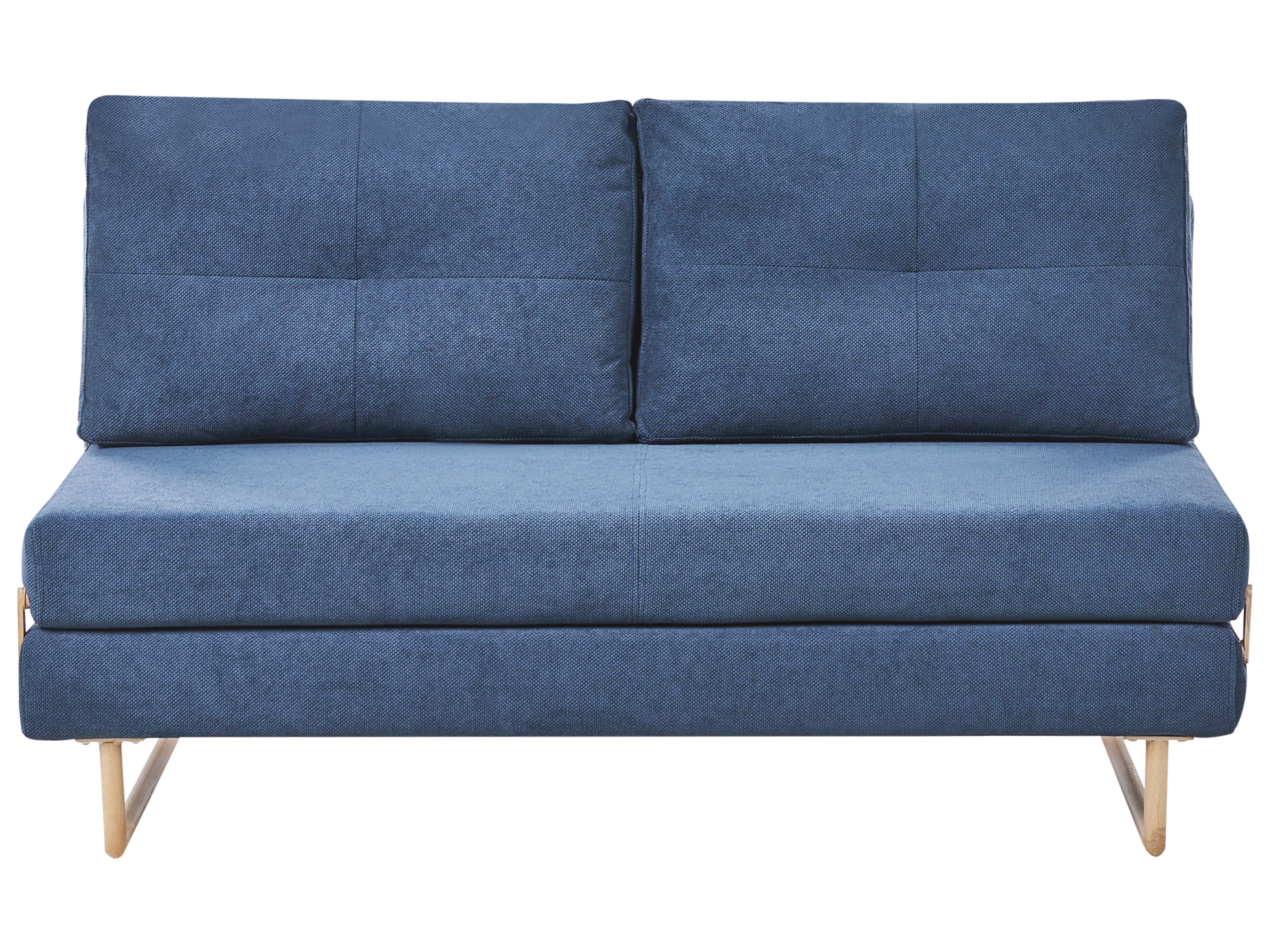 Sofa Bed 3 Seater JERSLEV Fabric Blue