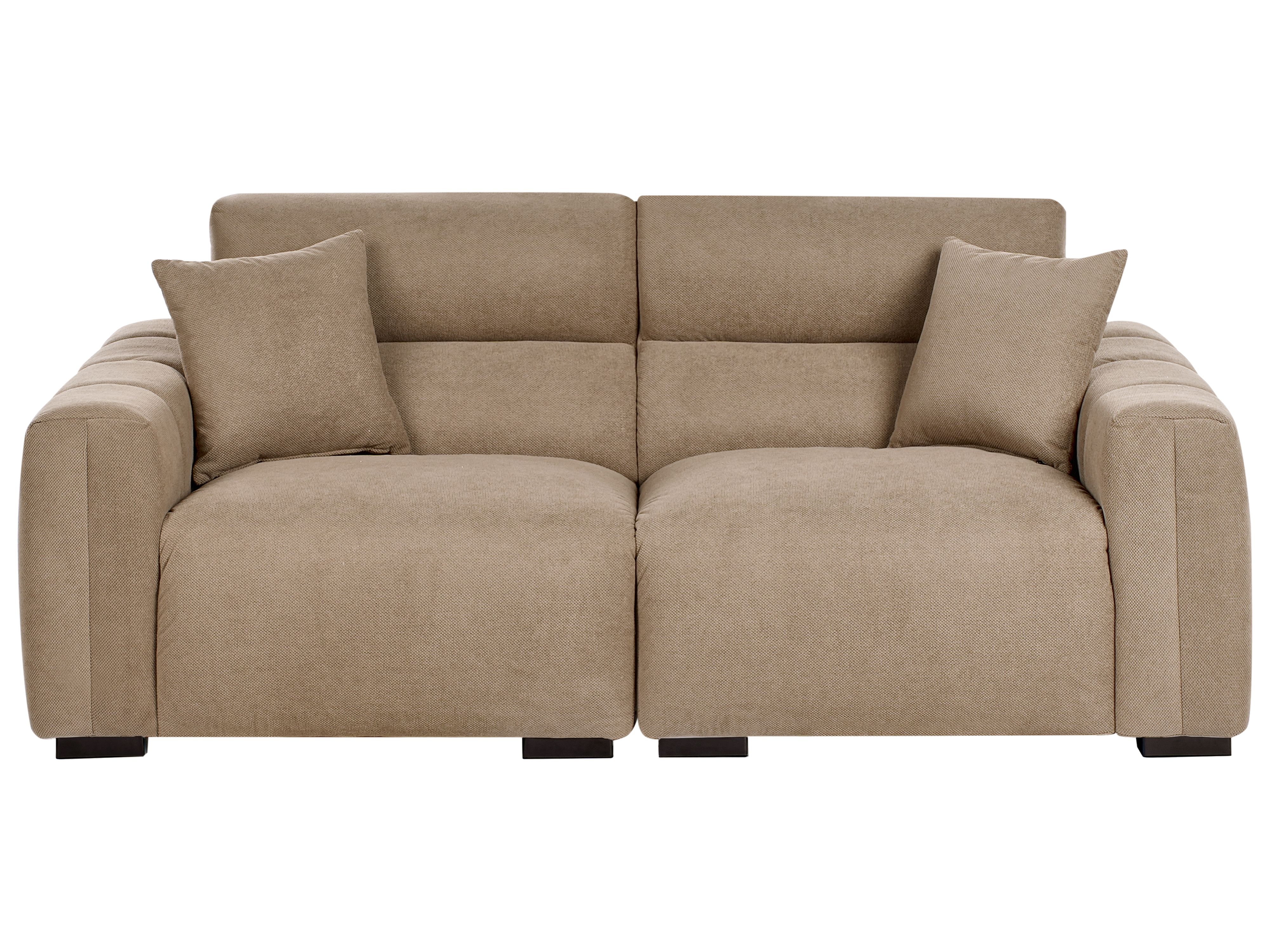 Sofa 3 Seater FAUSKAN Fabric Light Brown
