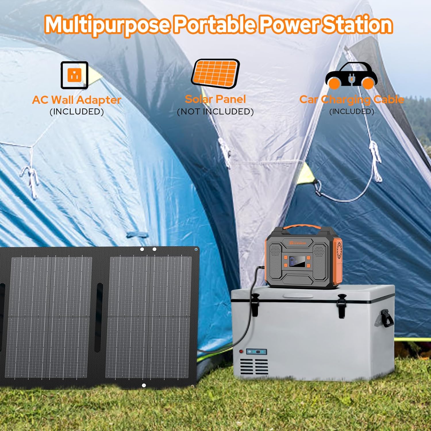 ZeroKor Solar Generator Kit 300W With 40W Solar Panel And 110V AC Outlet - Image 4 ZeroKor Solar Generator Kit 300W With 40W Solar Panel And 110V AC Outlet - Image 4