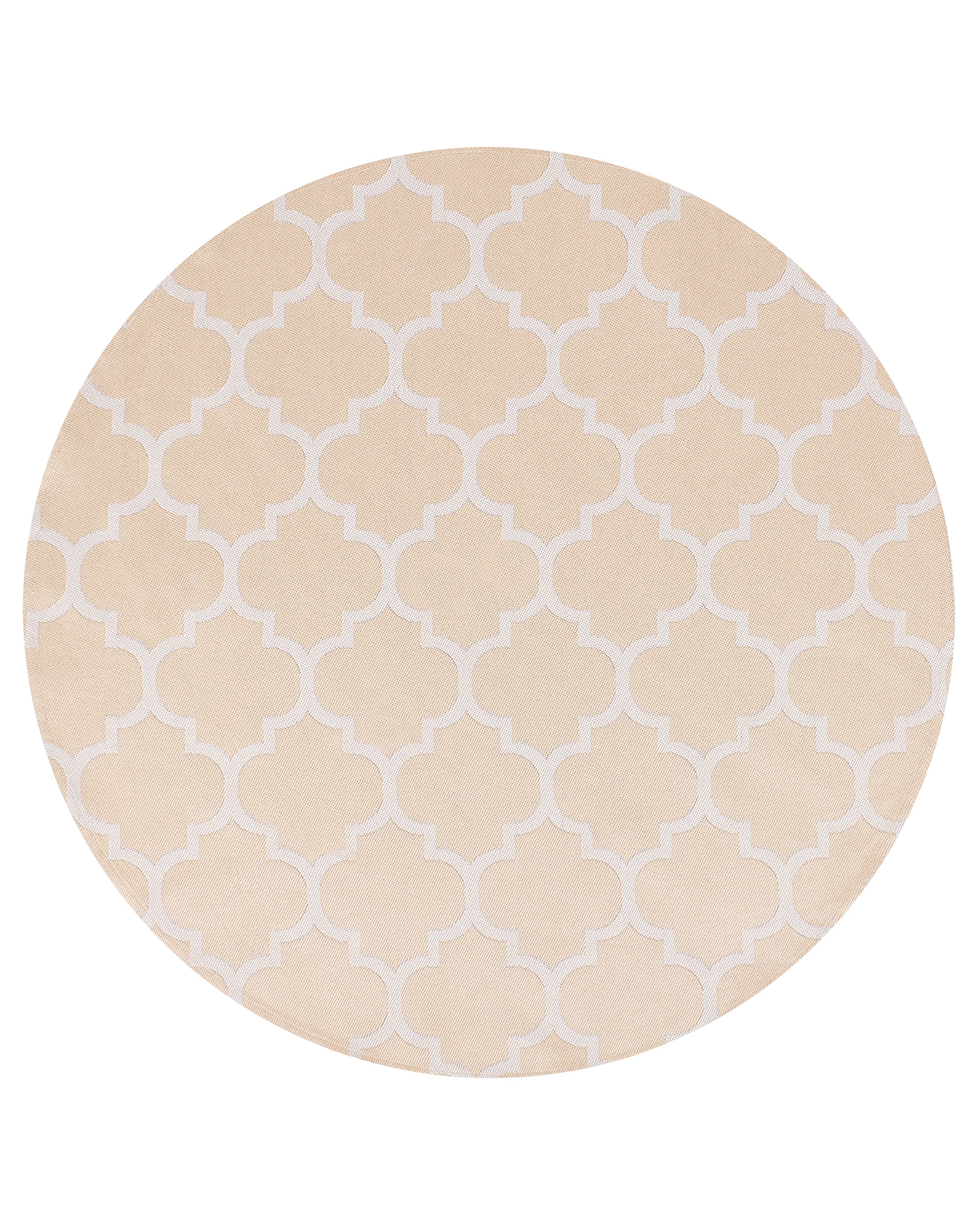 Outdoor Rug MOSORE Beige ø 120 cm