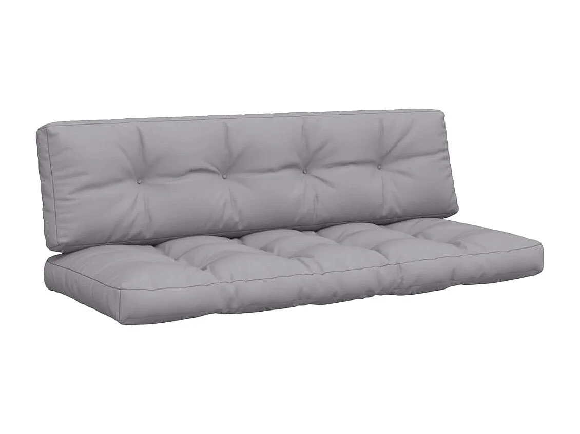Coussins de palette lot de 2 gris tissu