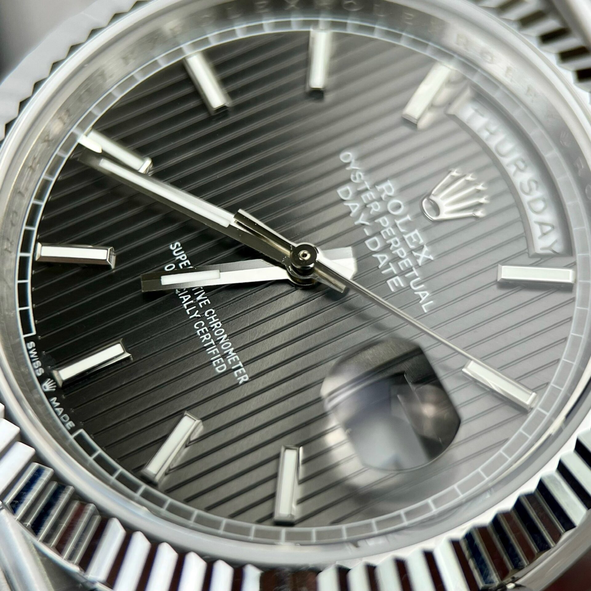 Rolex Day-Date 228236 Replica 11 Watch Grey Dial GM Factory 40mm - Elite Watch Atelier