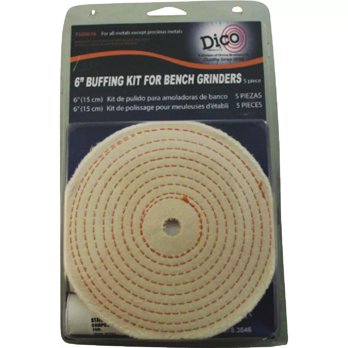 Dico 6 In. Buffing Kit with (2) Buffing Wheels & (3) Compounds