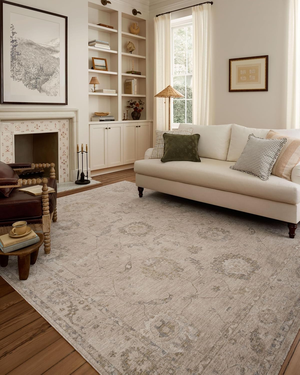 Loloi Chris Loves Julia Louisa Collection LOI-02 Oatmeal/Slate 7'-10