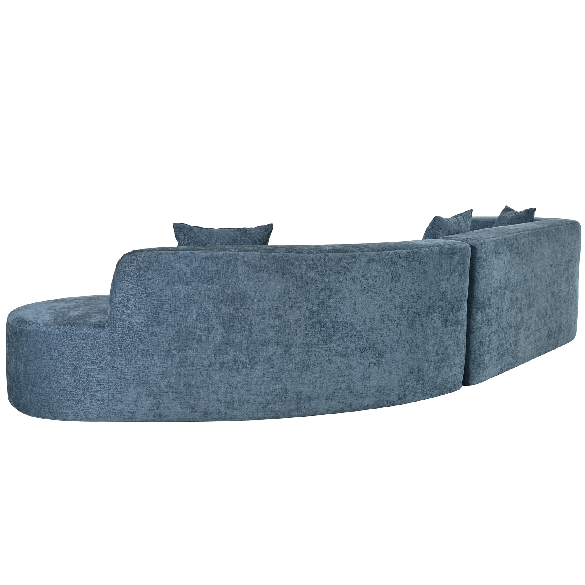 Harper & Bright Designs Modern Curved Floor Sofa Set, Modular Sectional Sponge Couch for Living Room, 2 PC Free Combination No Assembly Foam-Filled Sofa, Beige - Image 114