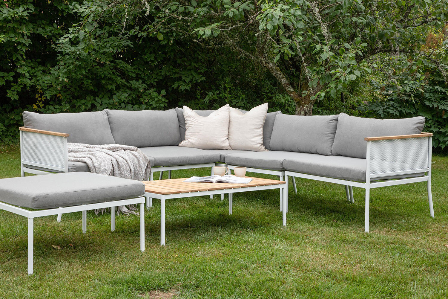 Rebellenclub Bora Hoekloungeset - Wit