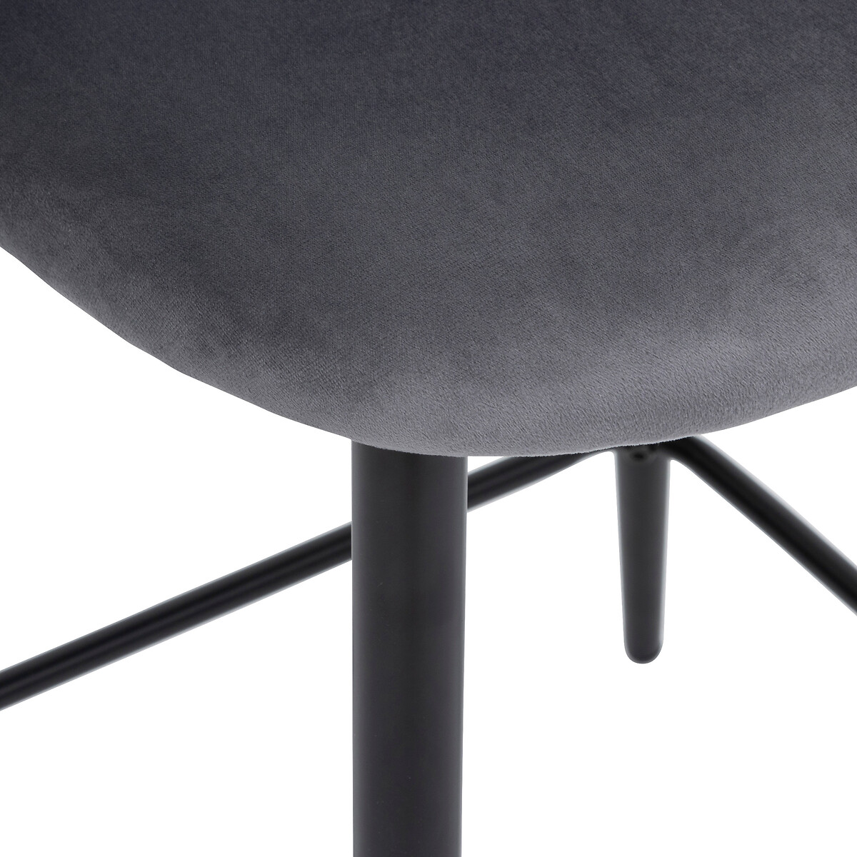 "Slano" bar chair Grey velvet