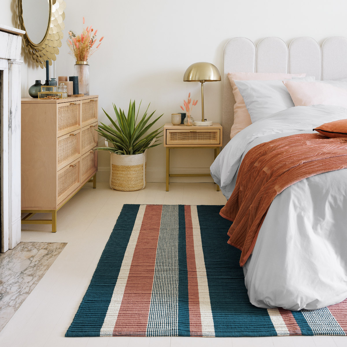 Rug "Collectionneur" Cotton, duck blue, 120x170 cm