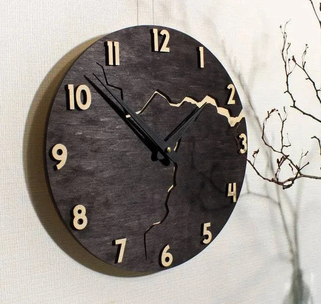 GlobalTime | Eenvoudige Houten Wandklok