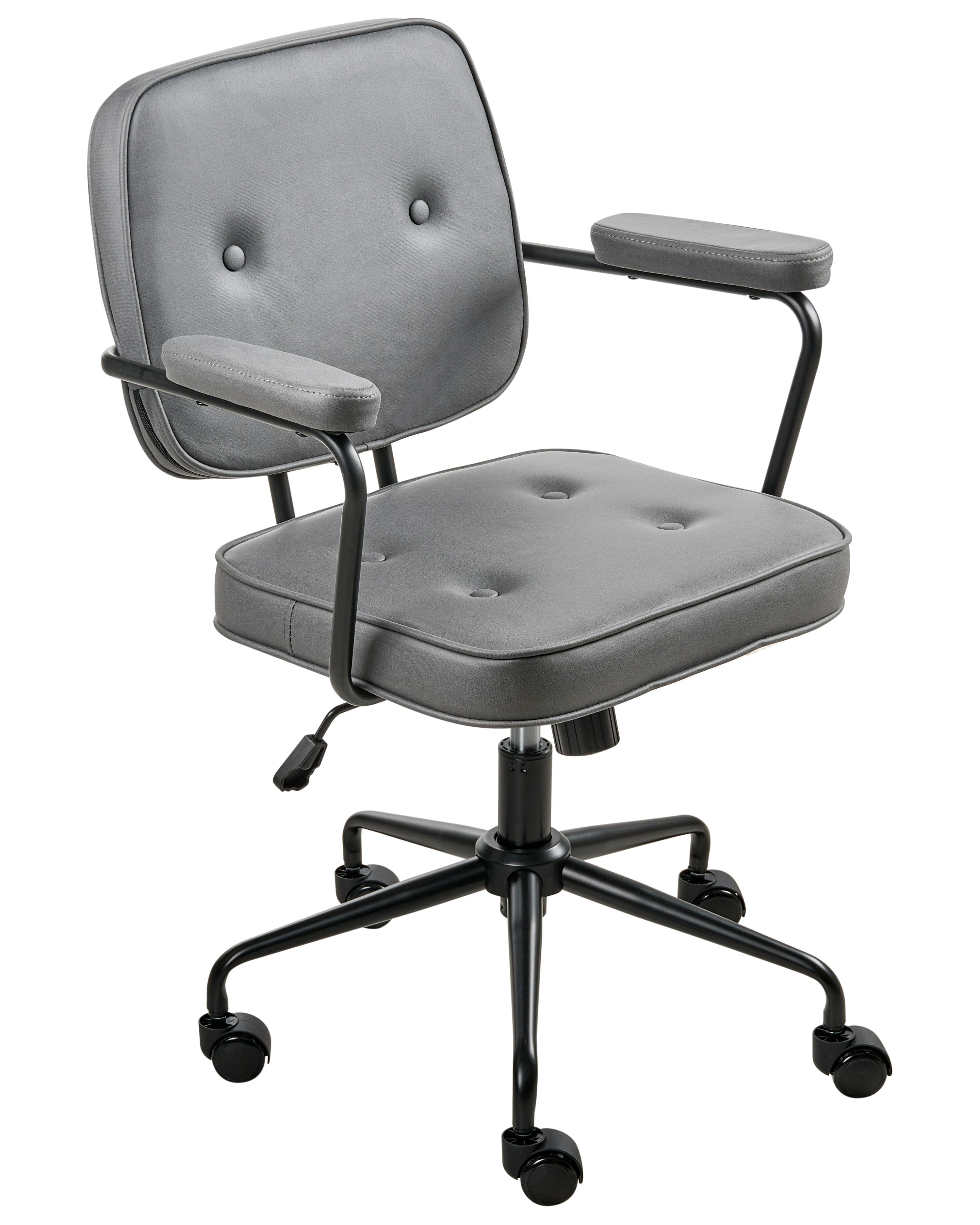 Desk Chair PAWNEE Velvet Grey