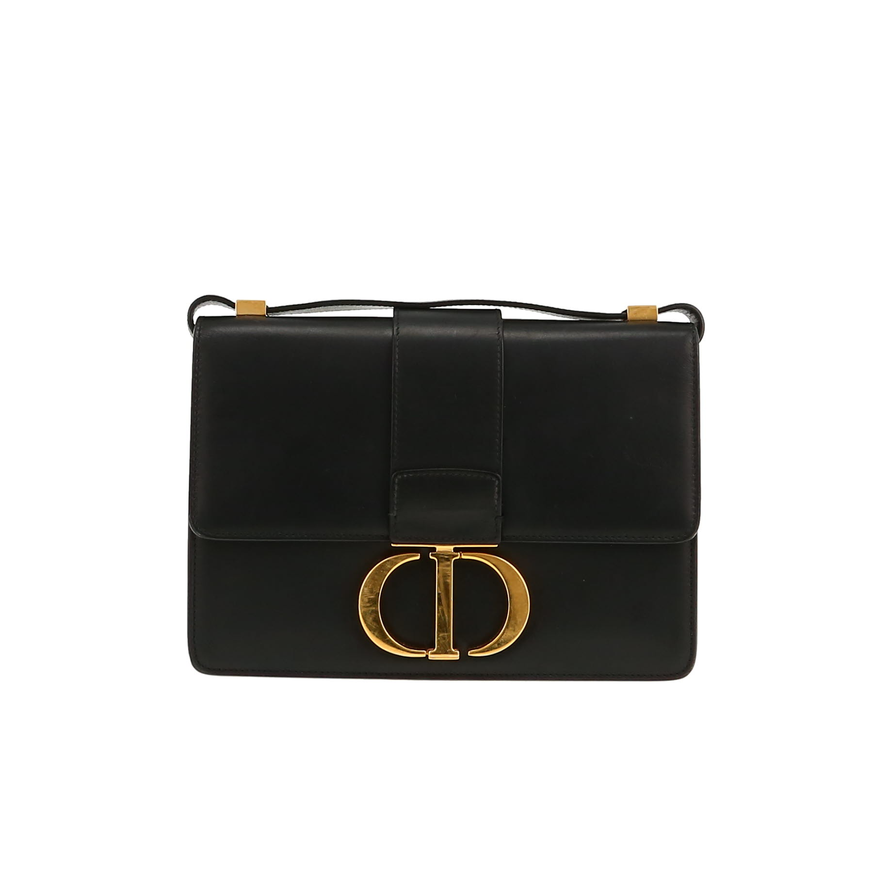 Dior 30 Montaigne shoulder bag in black leather1:1High-quality replica