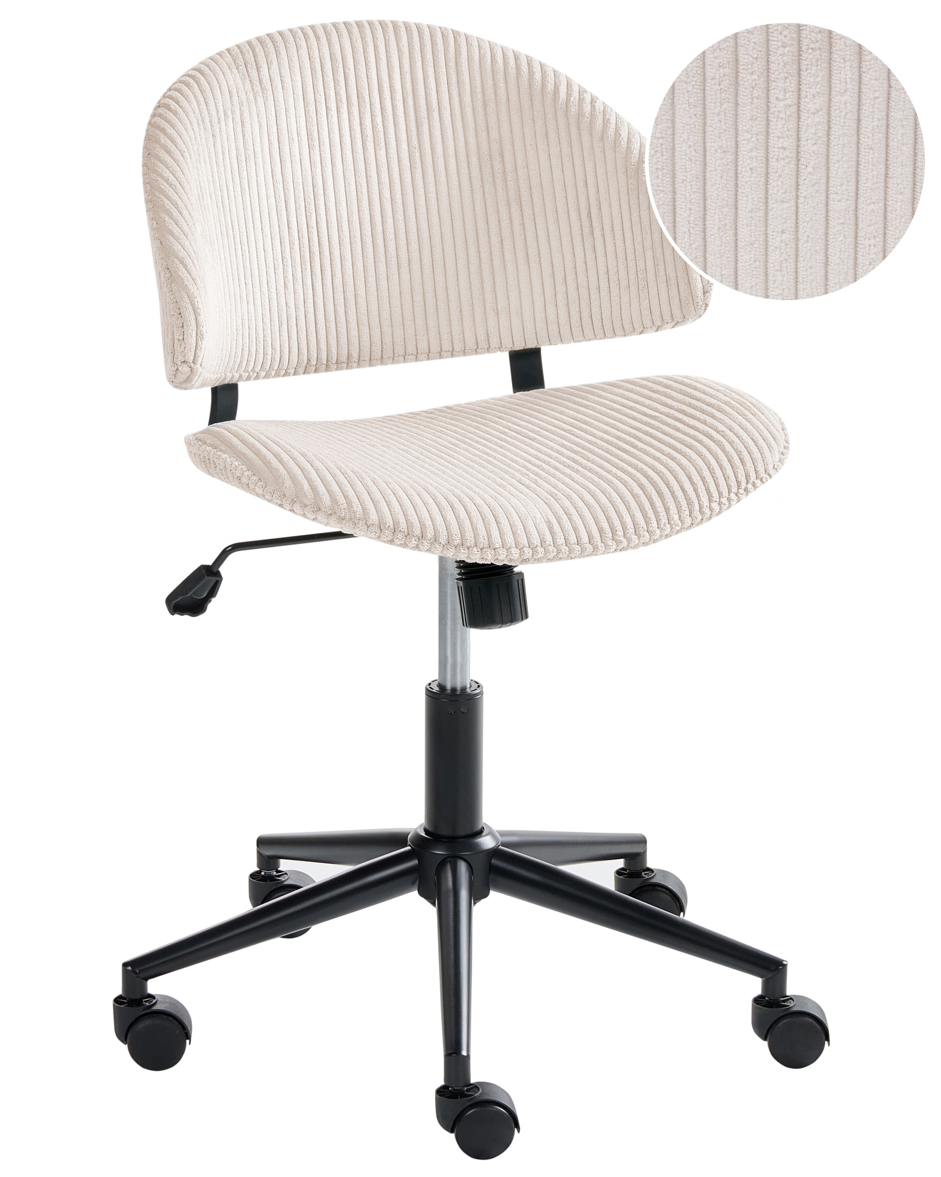 Office Chair KIANA Corduroy Off-White