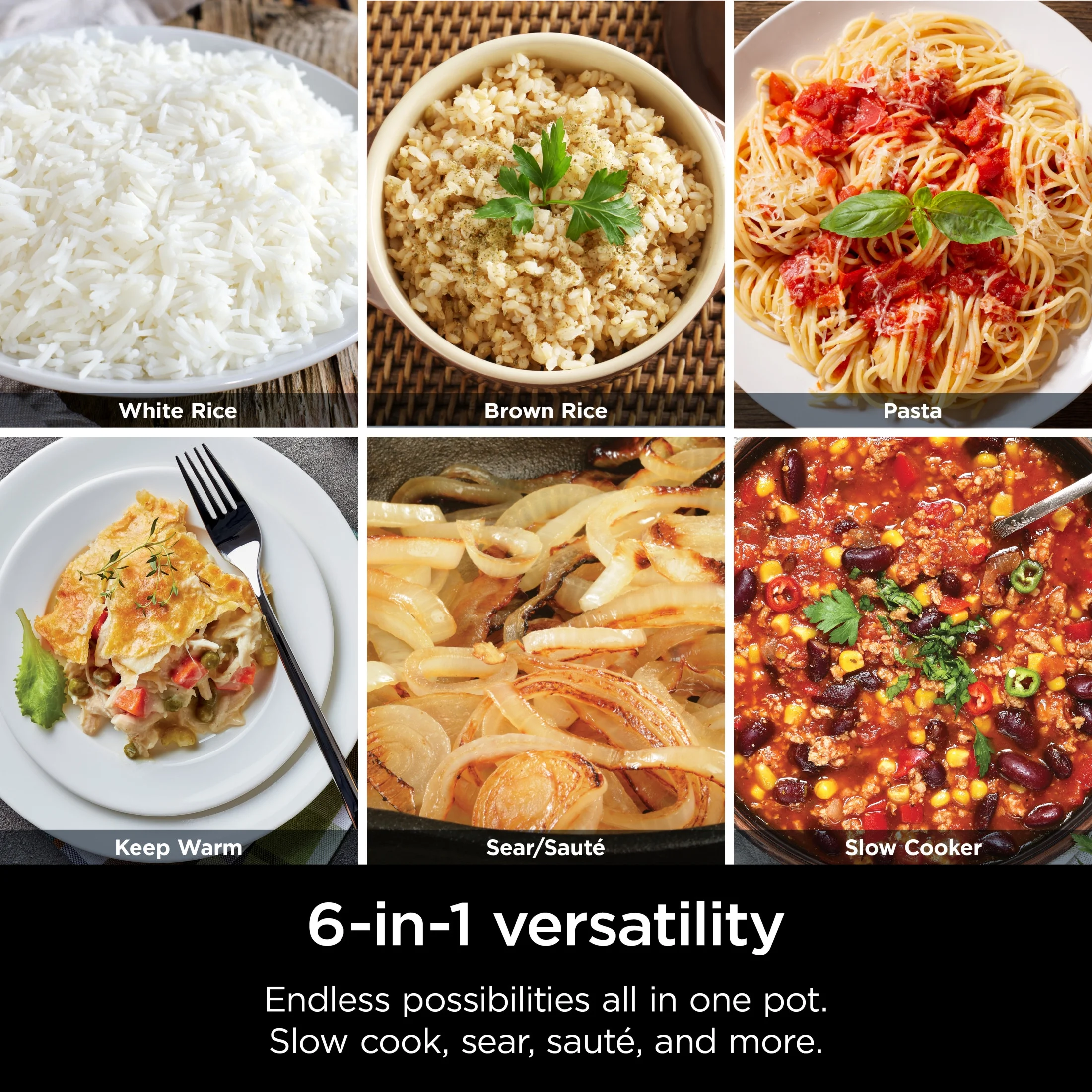 Ninja Foodi 6.5 qt Everyday PossibleCooker, Stainless Steel/White, Multi Cooker, Slow Cooker, MC1100 - Image 3