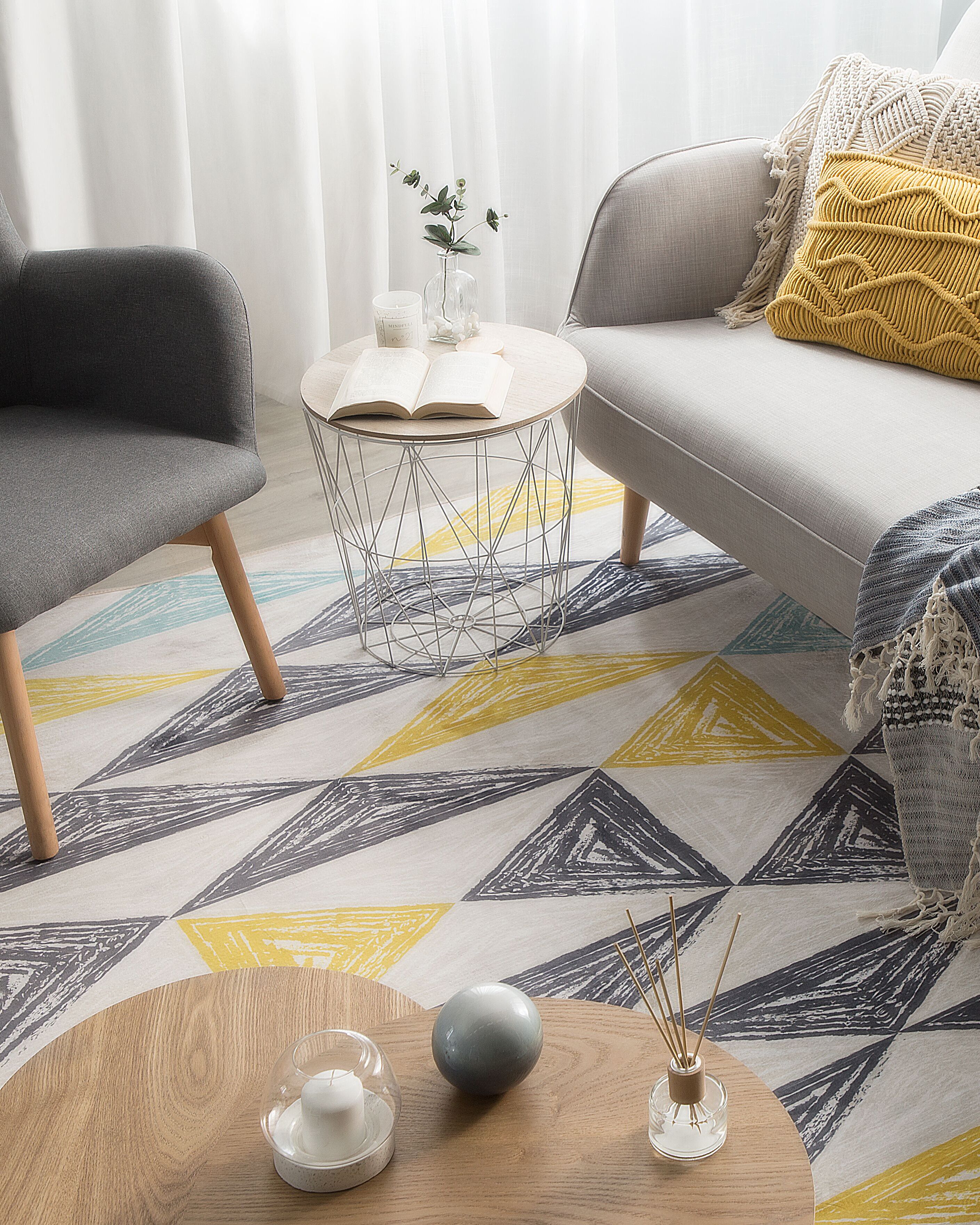 Rug KALEN Grey 160 x 230 cm